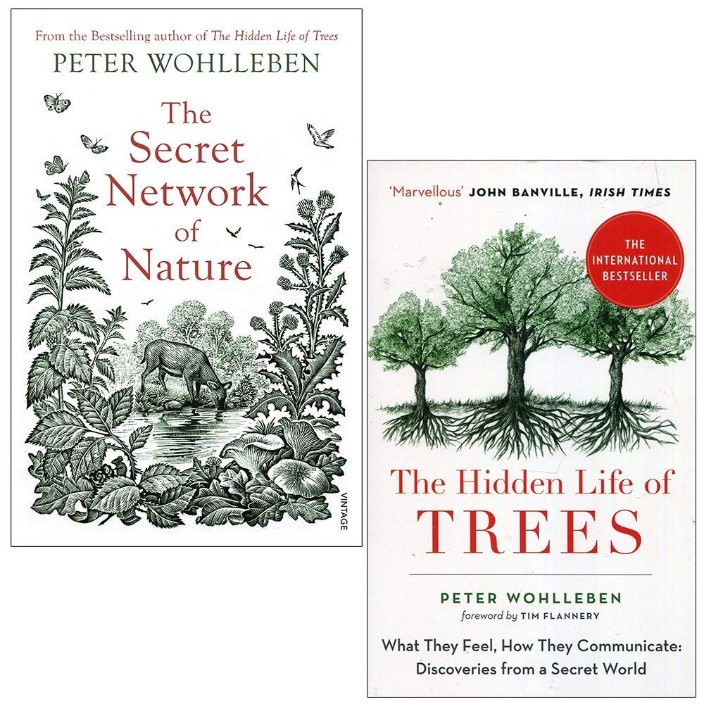 Peter Wohlleben 2 books collection set in paperback, showcasing nature-themed non-fiction from Vintage/William Collins Ltd.