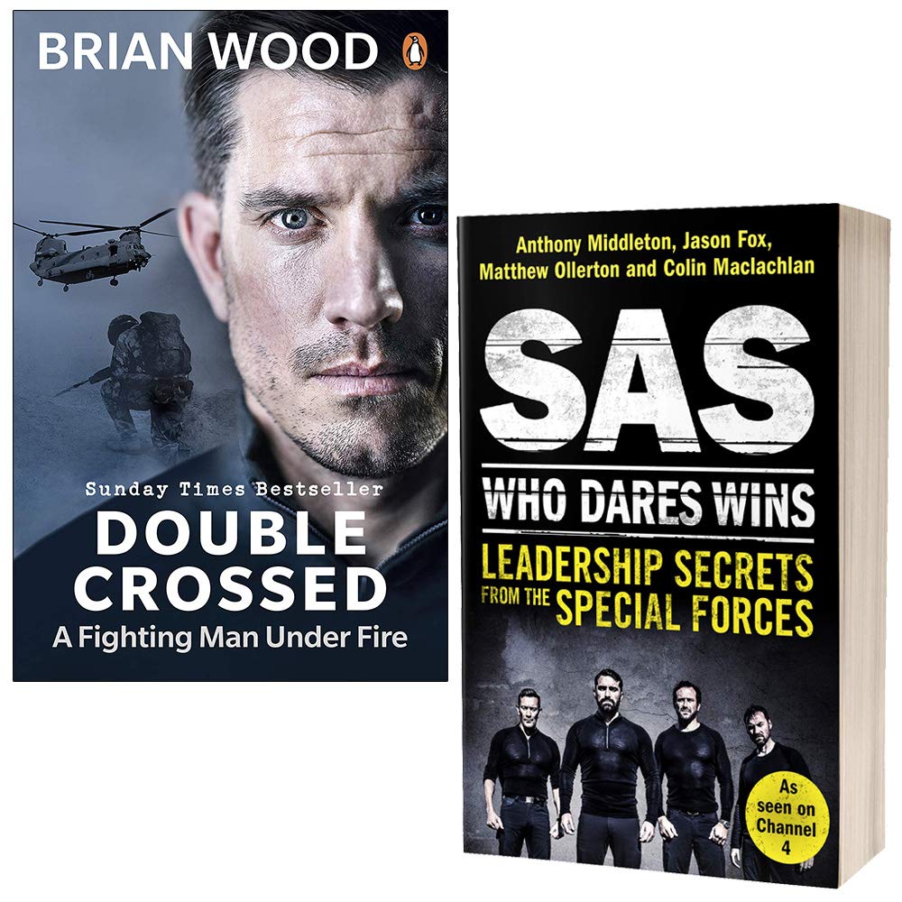 Two paperback fiction books from the Brian Wood collection featuring various authors.