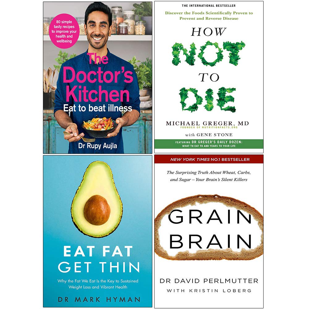Health Books Collection by Various Authors, 4 paperback books set, featuring diverse non-fiction titles on wellness.
