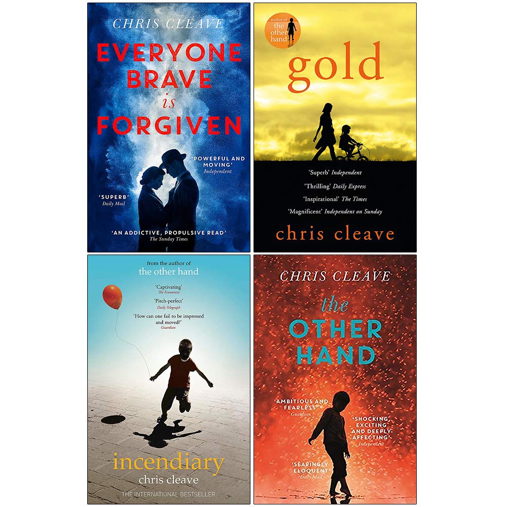 Chris Cleave collection of 4 paperback fiction books featuring various covers in a neatly arranged set.