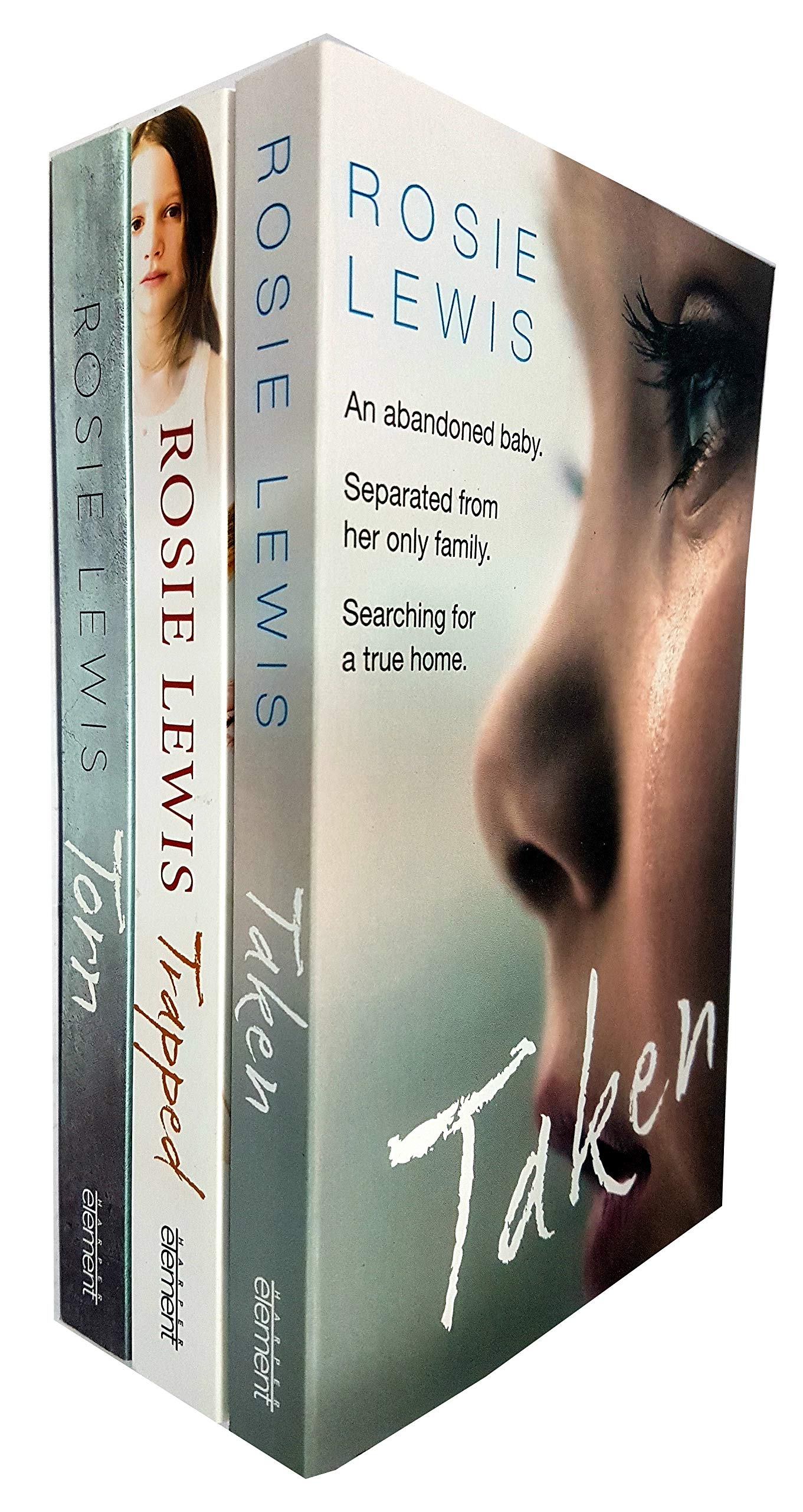 Rosie Lewis Collection paperback set featuring three fiction books by Rosie Lewis in a neatly arranged stack.