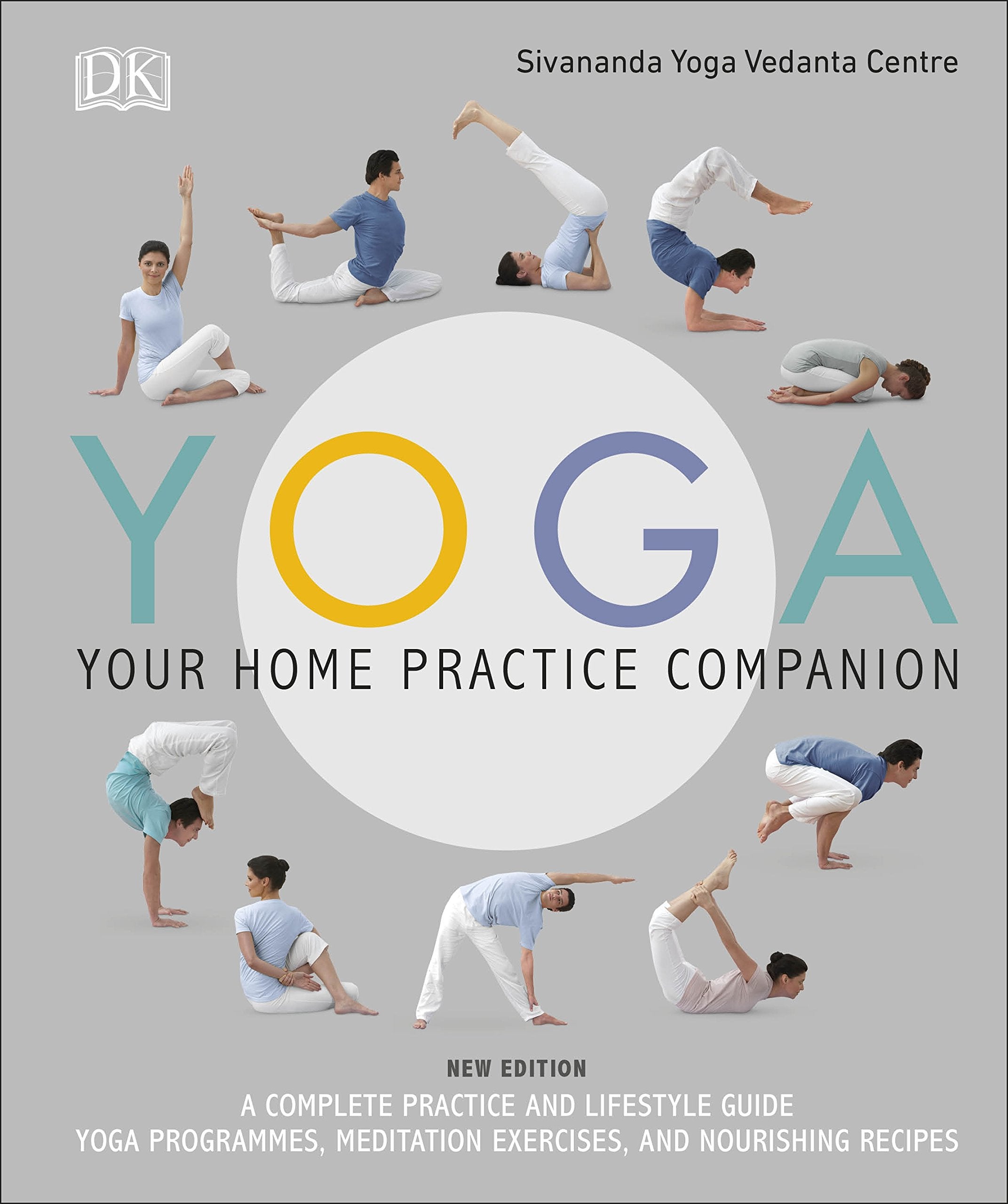 Yoga Your Home Practice Companion paperback by Sivananda Yoga Vedanta Centre, featuring a calming yoga scene on the cover.