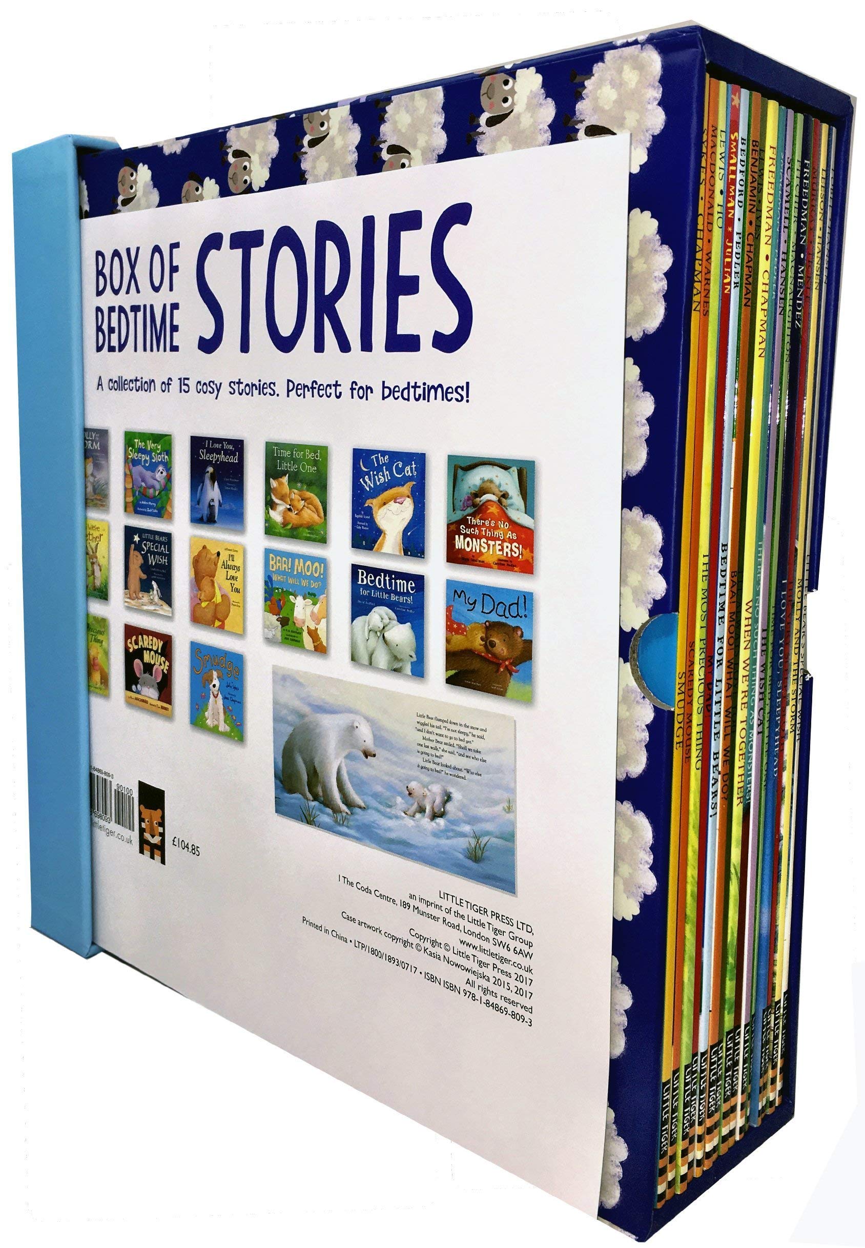 My Big Box of Bedtime Stories by Claire Freedman, 15 paperback books for ages 3–7 in a colorful collection box set.