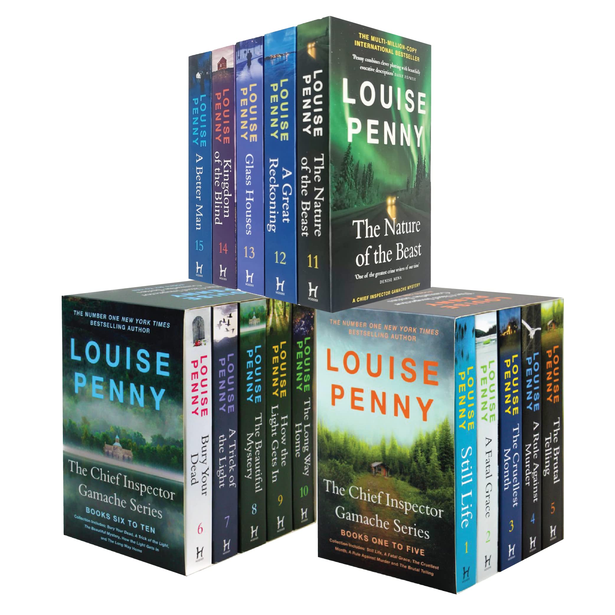 Set of 15 Louise Penny Chief Inspector Gamache paperback books featuring the popular crime fiction series by Louise Penny.