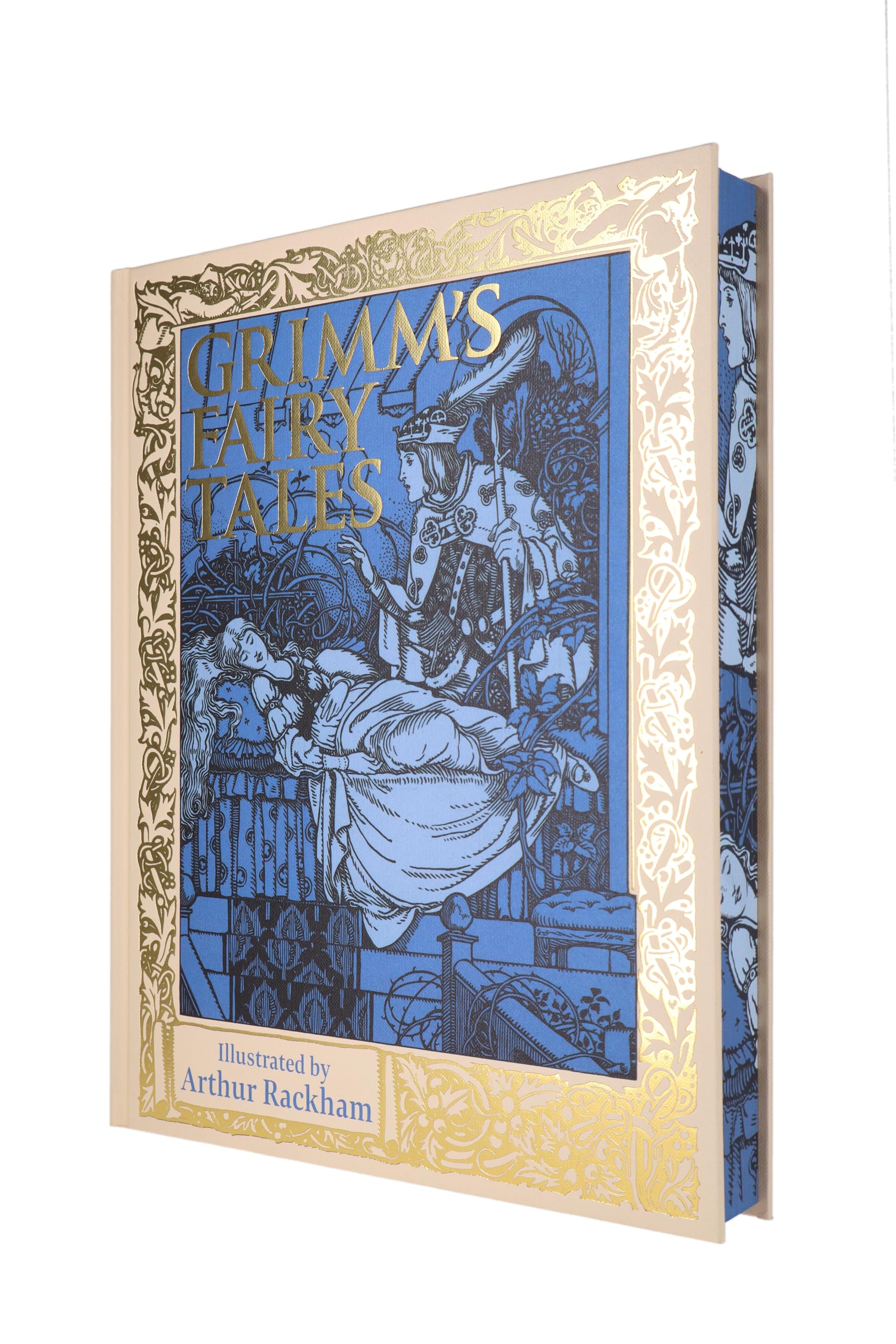 Hardback edition of Grimm's Fairy Tales by Brothers Grimm, featuring a colorful cover and classic illustrations.