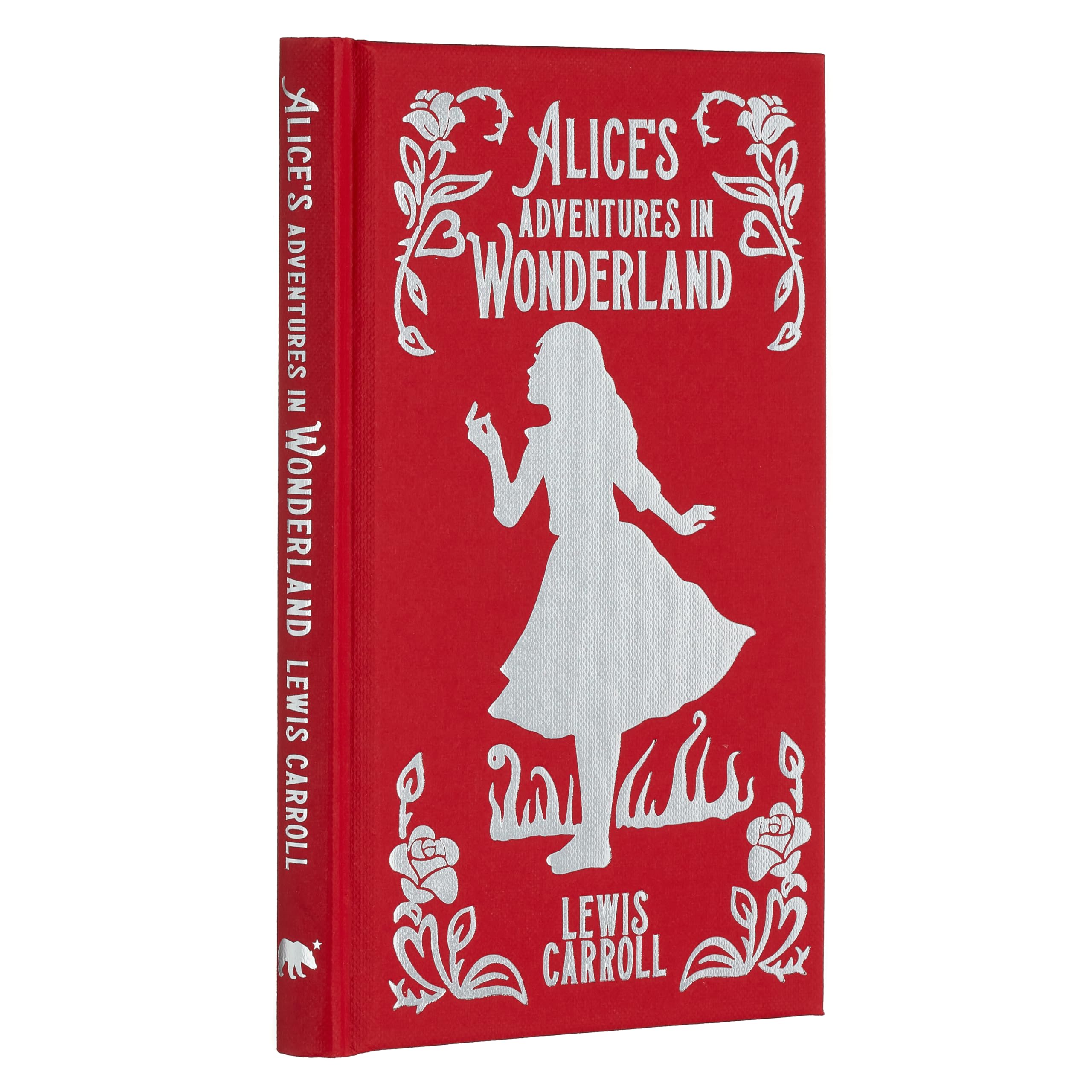 Hardback edition of Alice's Adventures in Wonderland by Lewis Carroll, featuring whimsical cover art and classic illustrations.