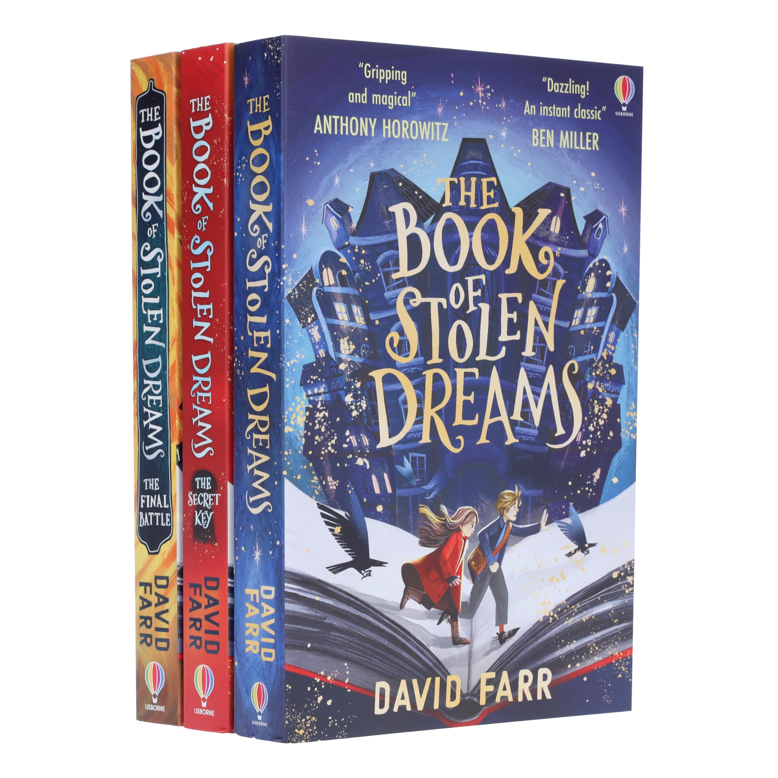 David Farr's Stolen Dreams 3-book collection set for ages 9-12 in paperback, featuring colorful covers and engaging artwork.