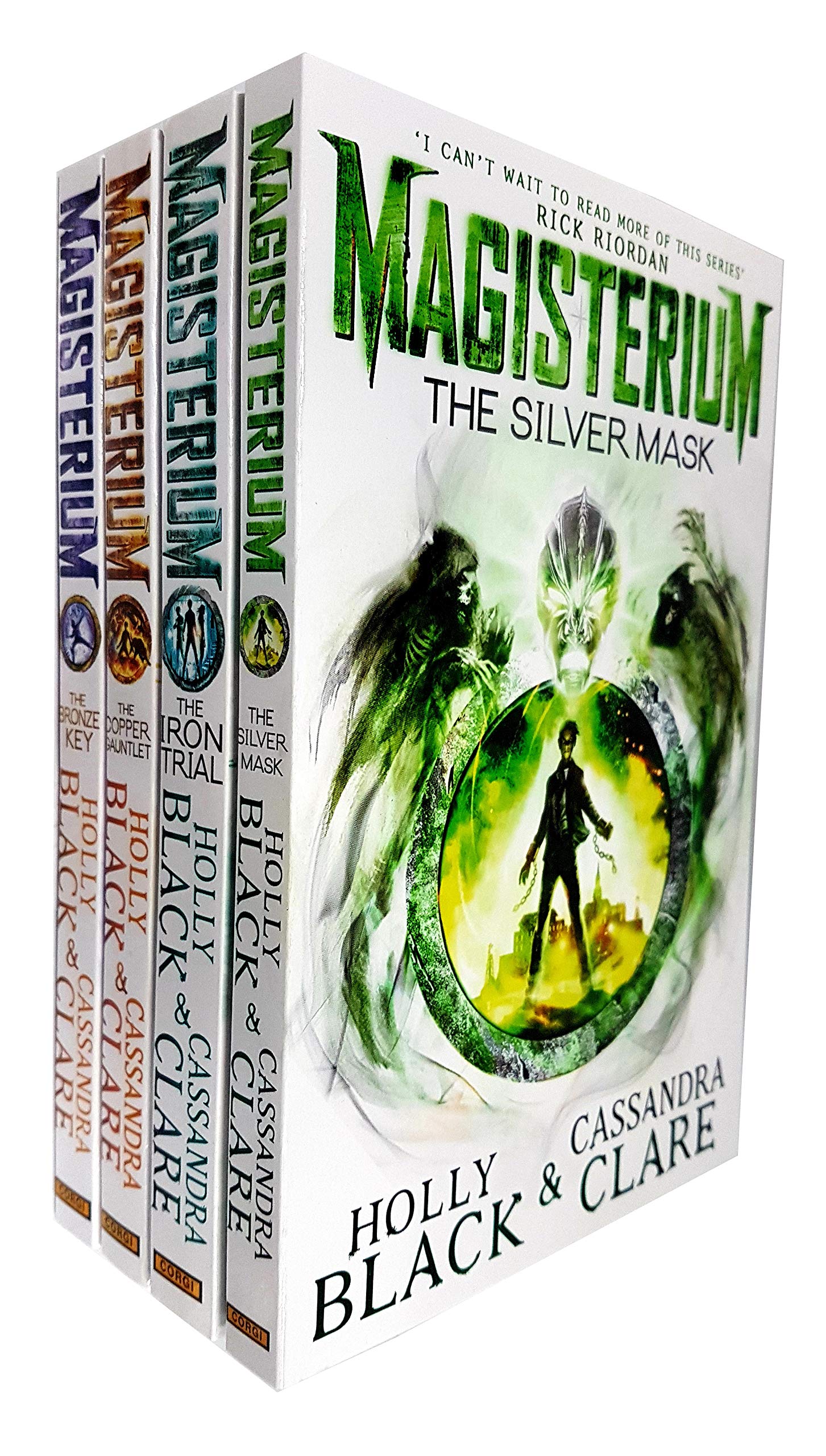 Magisterium 4 Books Collection Set by Holly Black, featuring colorful paperback covers and engaging children's fiction themes.