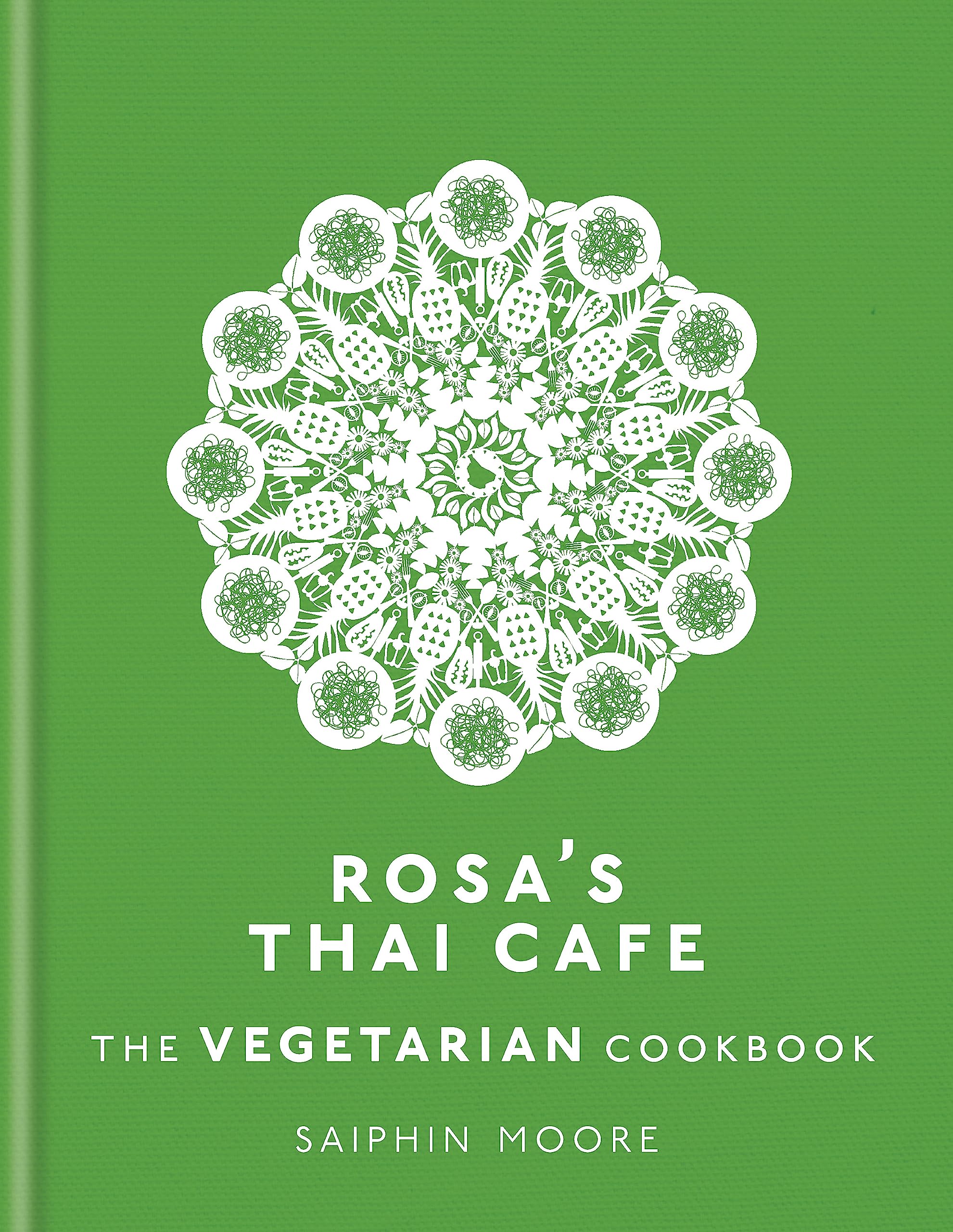 Vegetarian cookbook by Saiphin Moore, featuring vibrant Thai recipes, paperback edition from Mitchell Beazley.