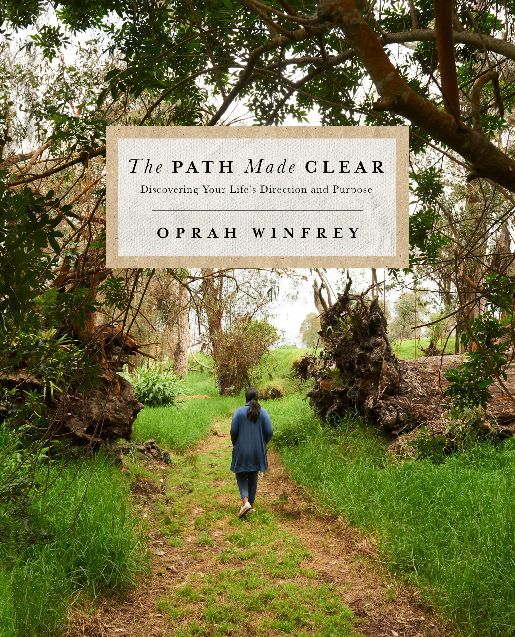 Hardback copy of "The Path Made Clear" by Oprah Winfrey, showcasing the cover design and spine on a neutral background.