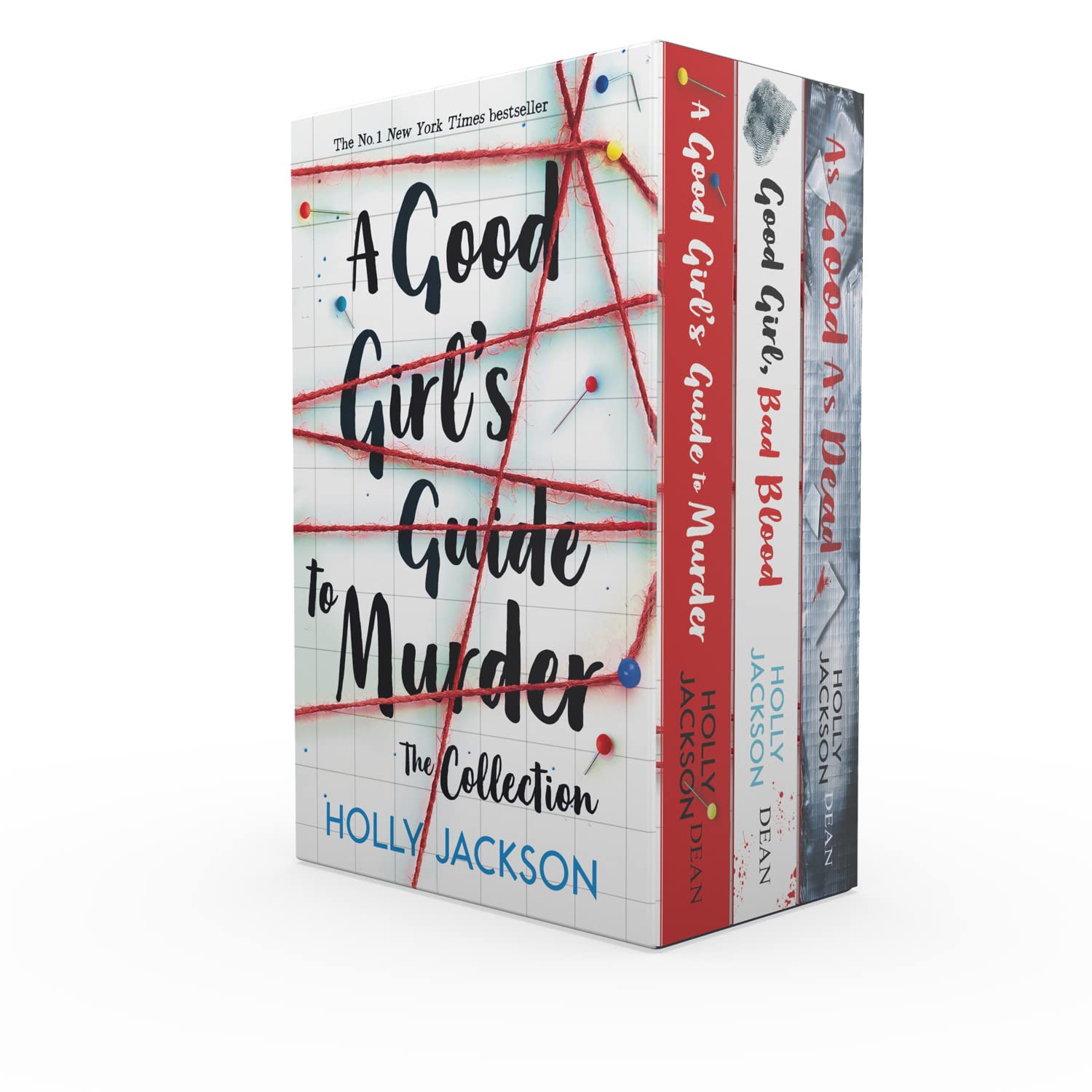 Front cover view of the A Good Girl's Guide to Murder 3-book paperback collection by Holly Jackson, Young Adult mystery set.