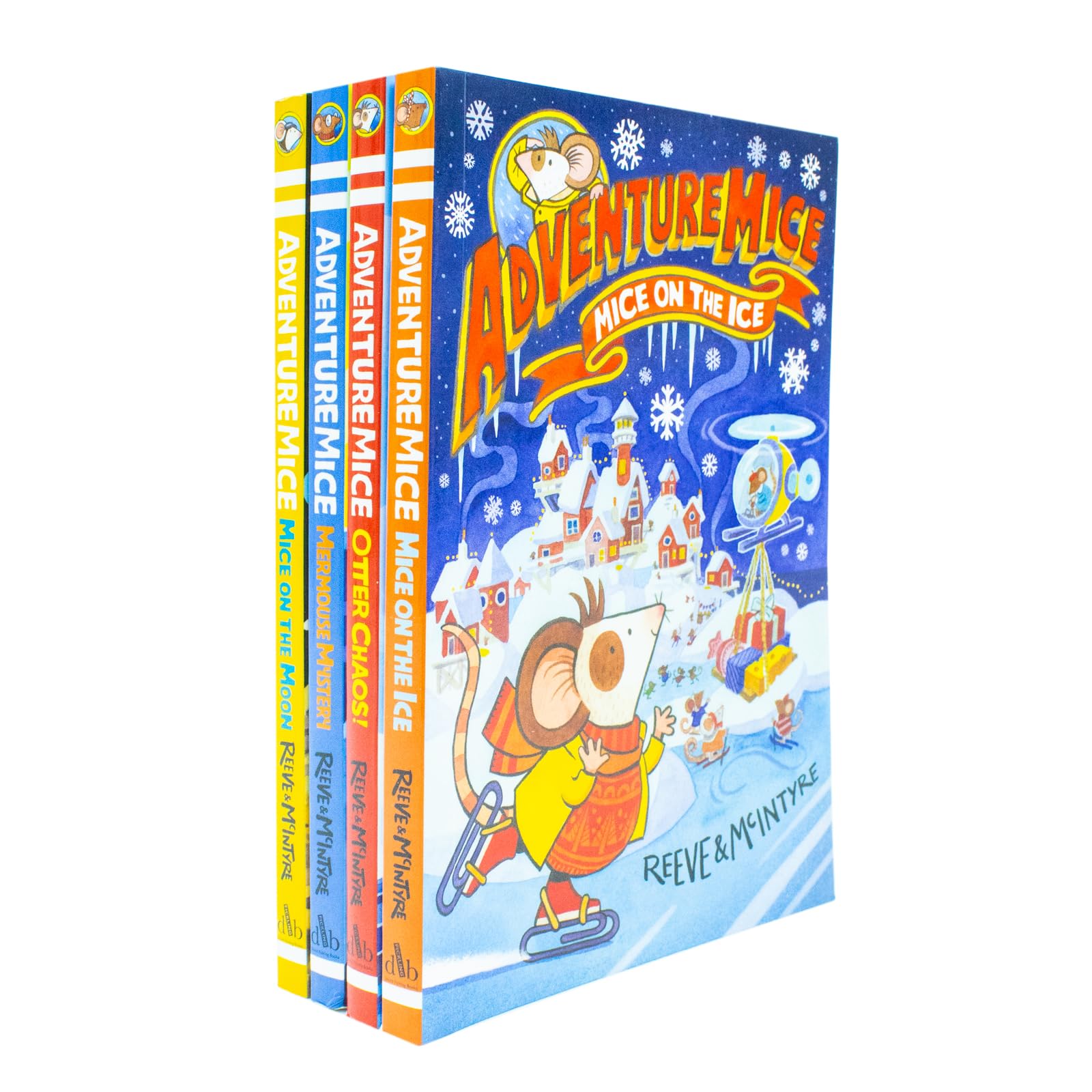 Adventuremice 4 Books Collection Set by Philip Reeve and Sarah McIntyre paperback front covers