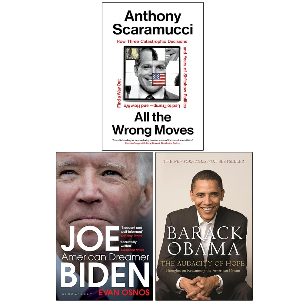 Front cover of the All the Wrong Moves, Joe Biden American Dreamer & The Audacity of Hope 3-book paperback set