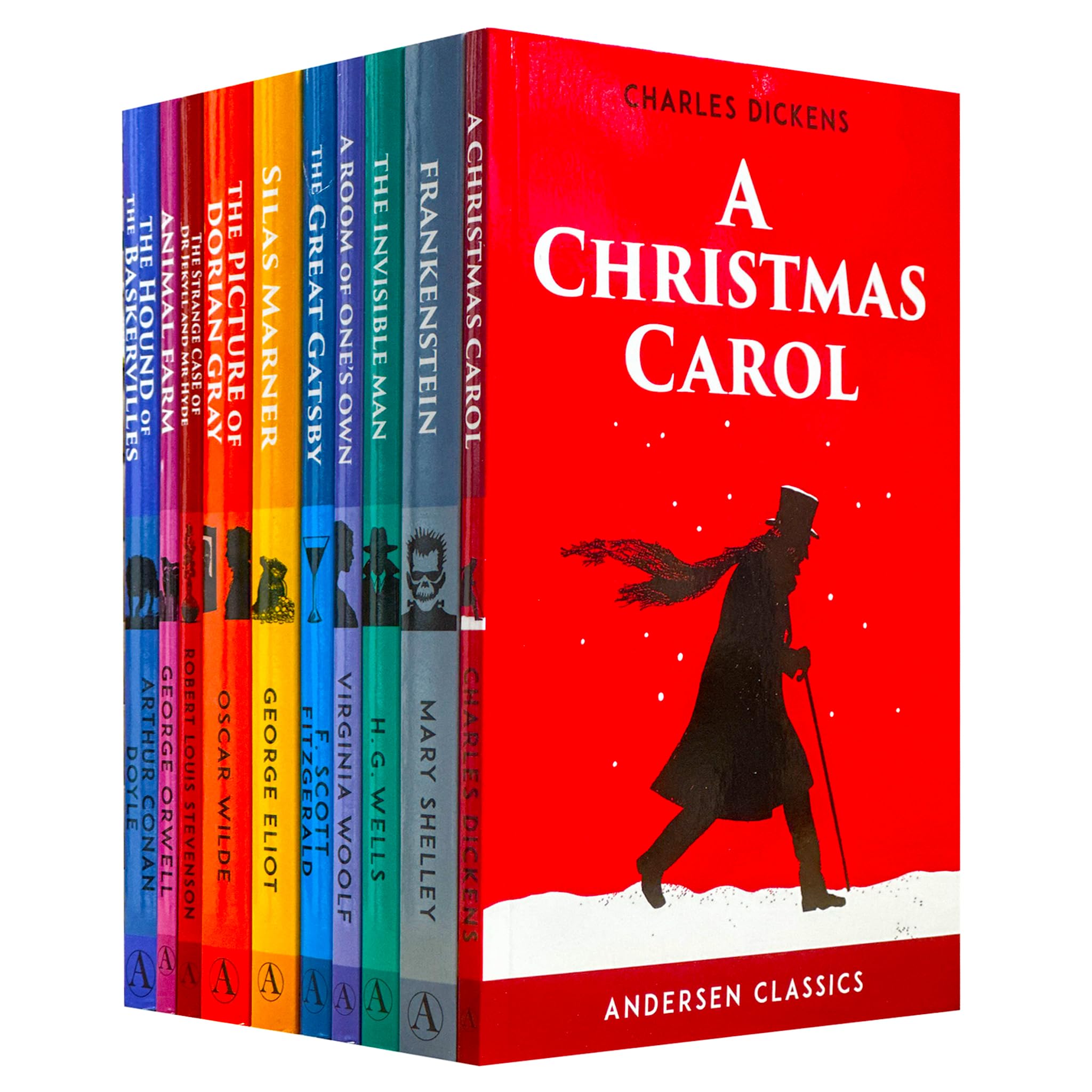 Andersen Press Young Adult Classics 10 Books Collection Set front cover, paperback edition featuring A Christmas Carol, Frankenstein, and other classic titles