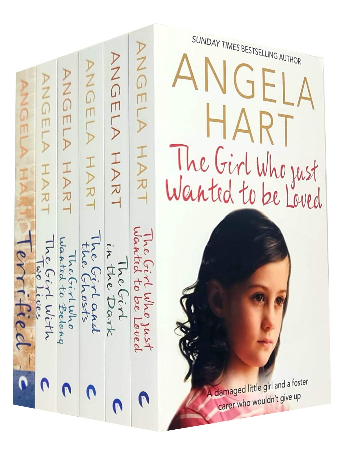 Front covers of the Angela Hart Tales of Life as a Foster Carer 6-book paperback collection set, showing all six titles together.