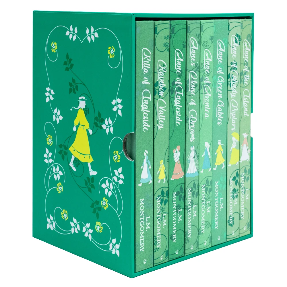 Anne of Green Gables 8 Books Collection Set by Lucy Maud Montgomery hardback front covers displayed together