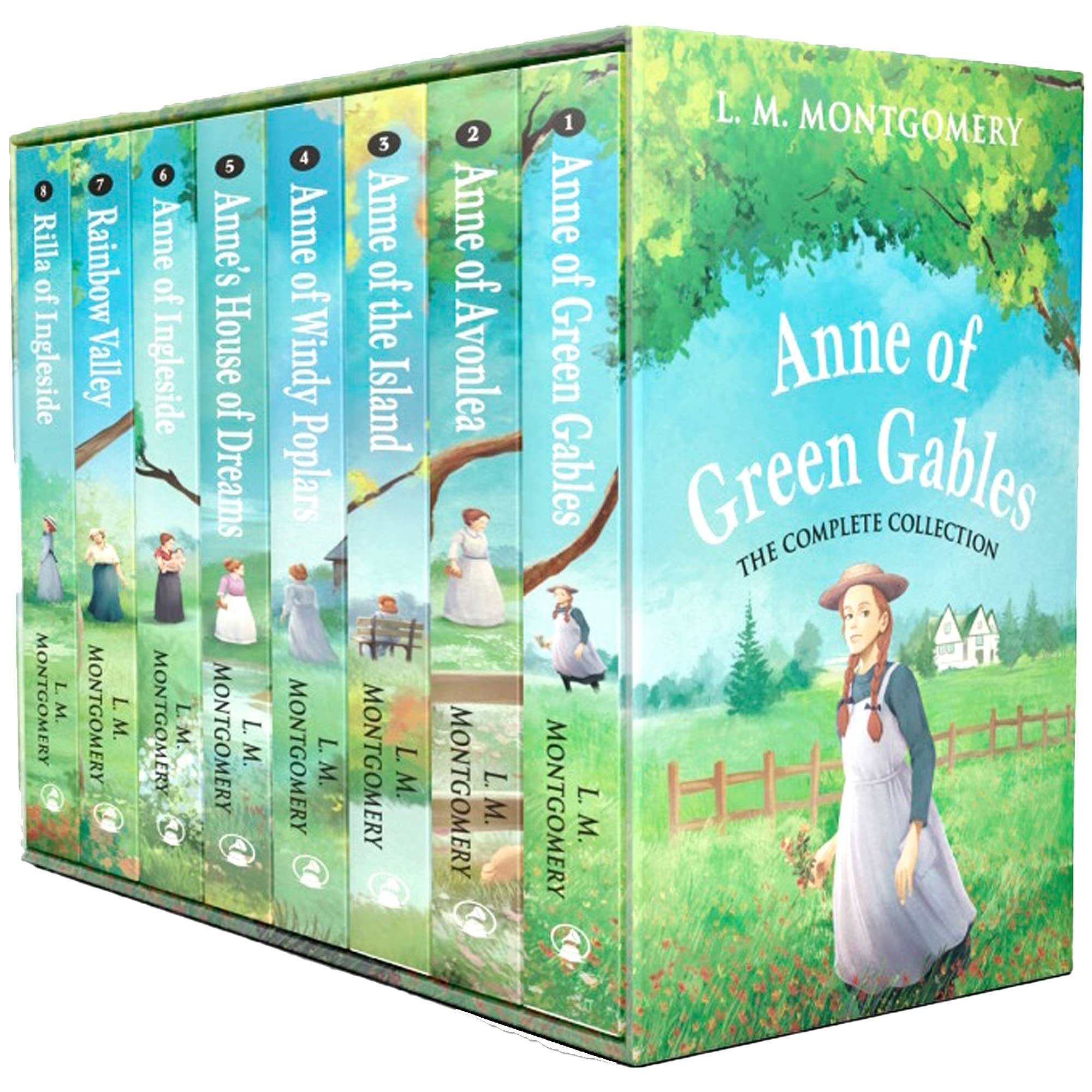 Anne of Green Gables 8 Books Collection Set by L. M. Montgomery - front cover of the paperback box set