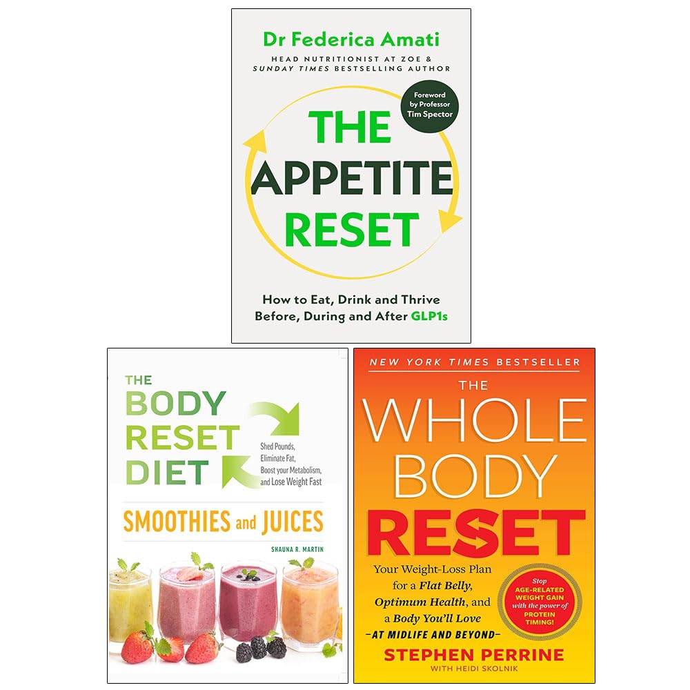Front cover of The Appetite Reset, Body Reset Diet Smoothies and Juices & Whole Body Reset 3 book paperback health set