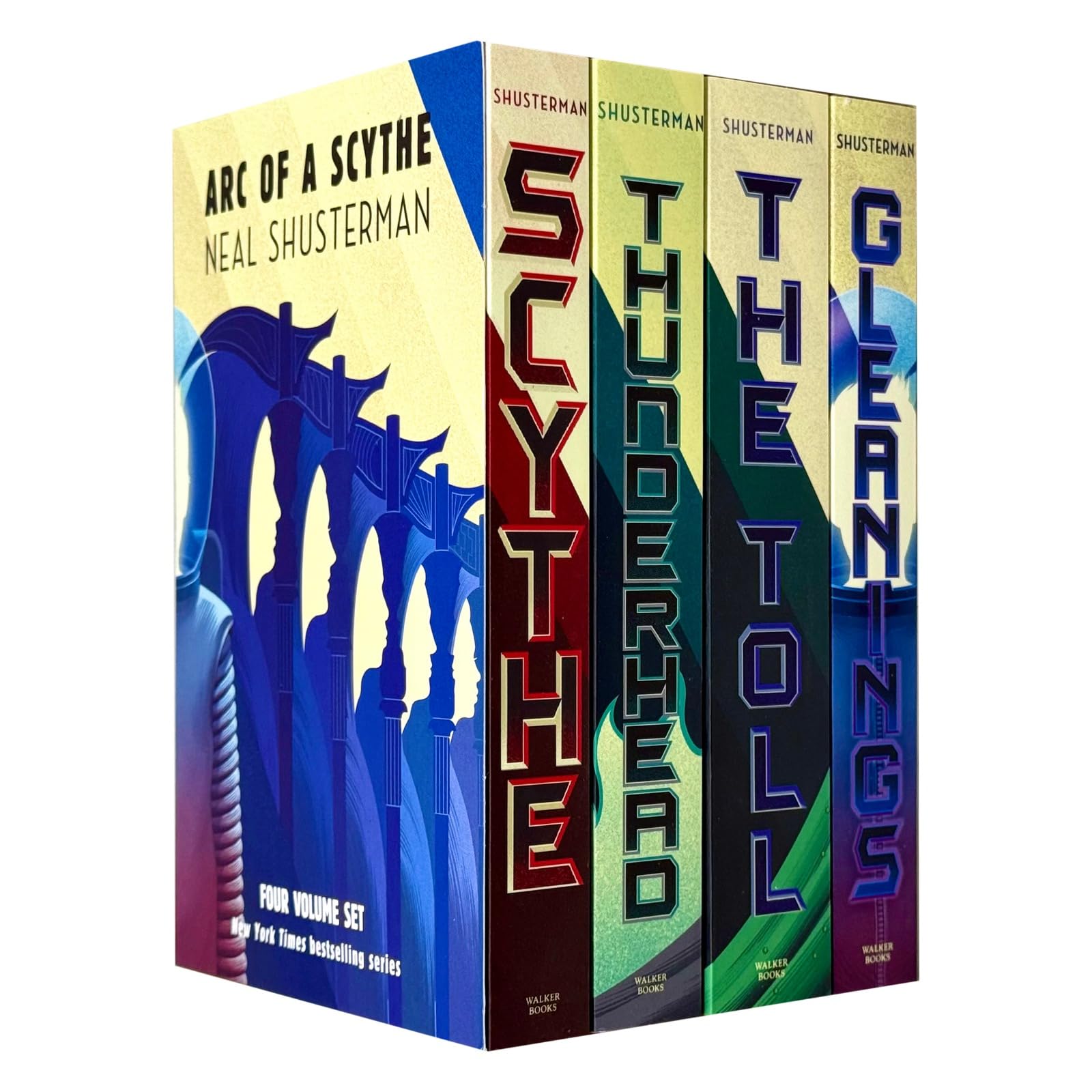 Arc of a Scythe 4 books collection set by Neal Shusterman paperback front covers