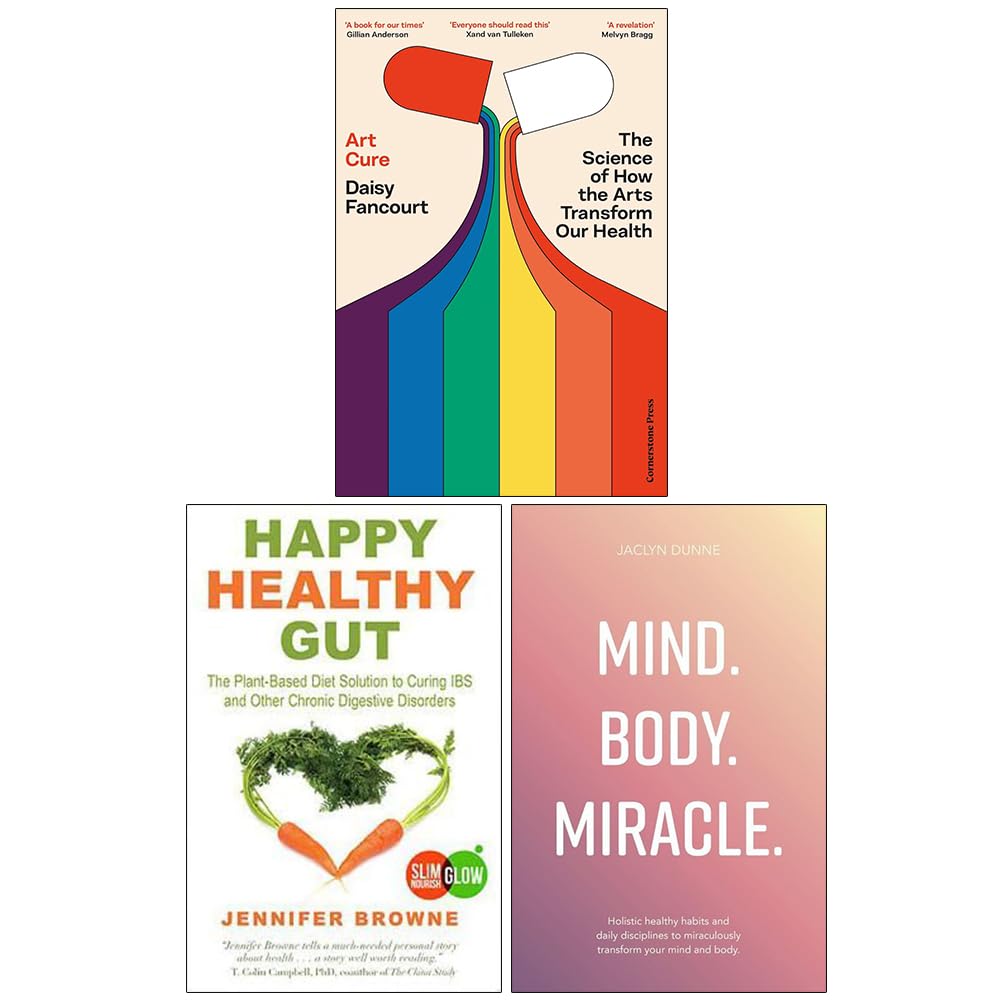Art Cure by Daisy Fancourt paperback front cover, part of the Arts and Health 3 books collection set