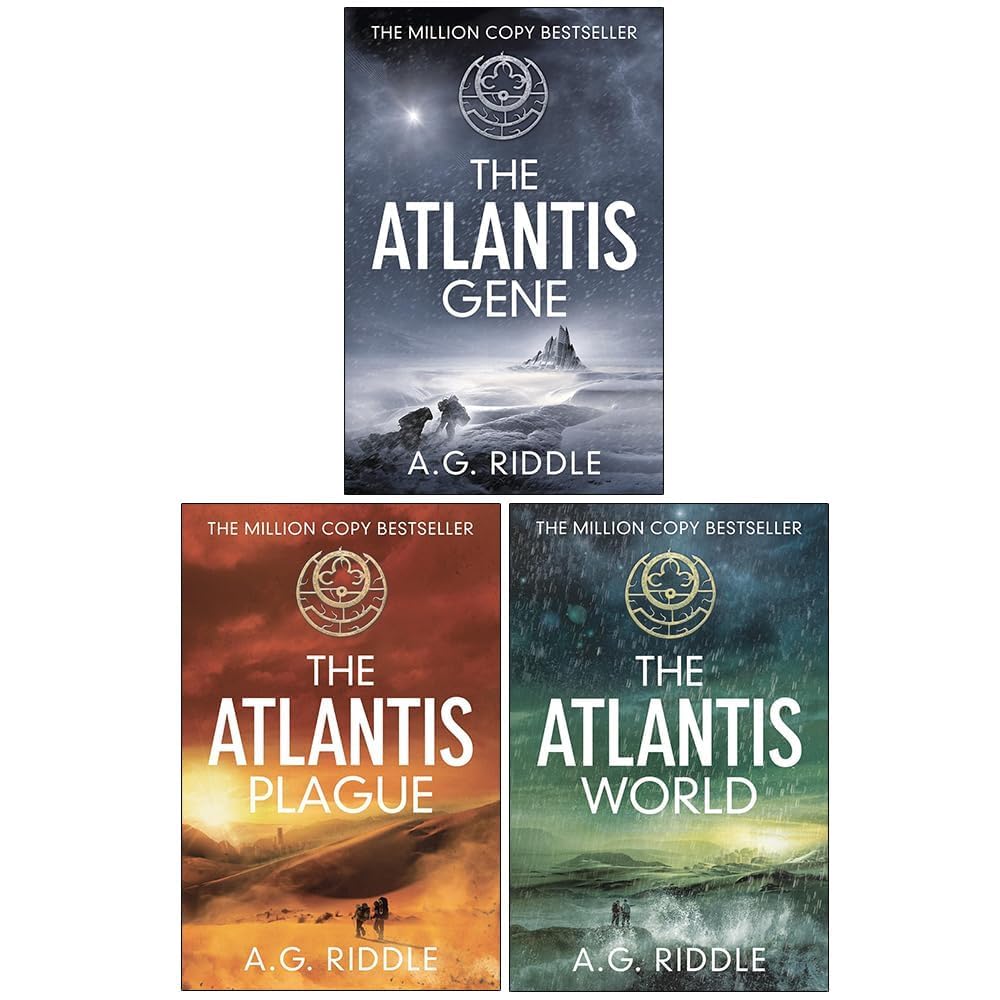 Atlantis Trilogy by A.G. Riddle 3 books collection set paperback front cover