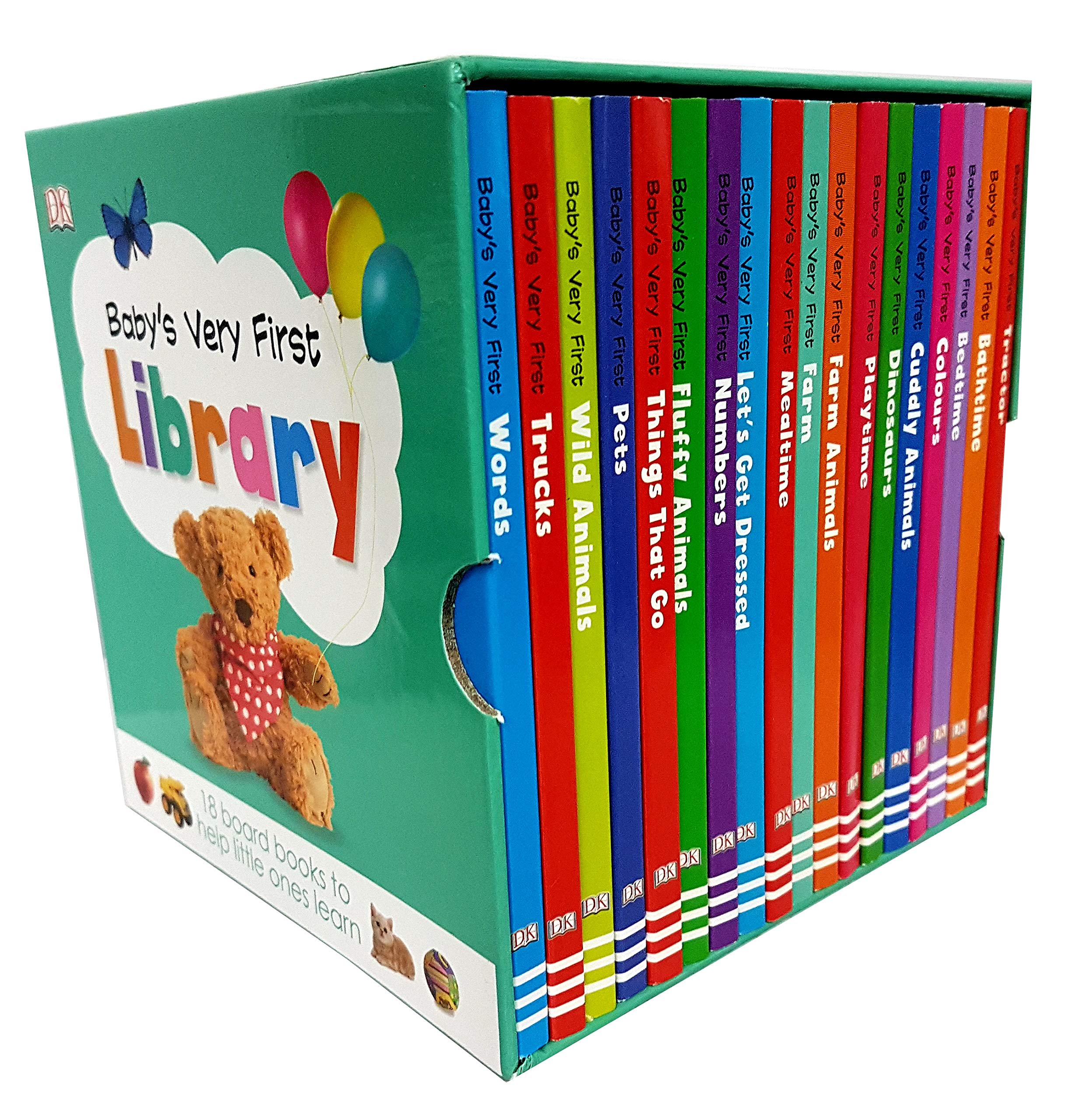 Baby's Very First Library 18 board books collection set by DK, full box set for ages 0-5