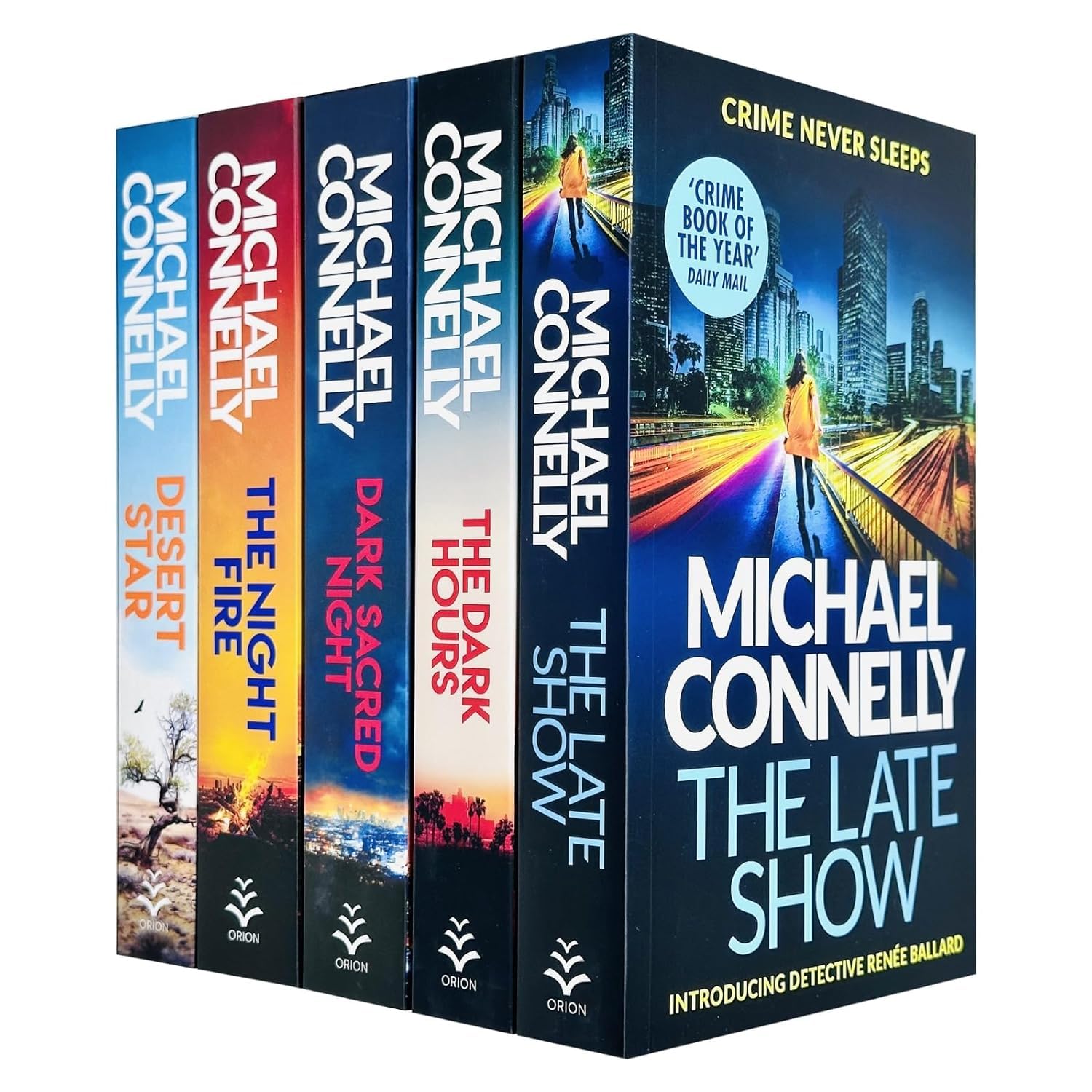 Ballard and Bosch 5-book paperback collection set by Michael Connelly, front cover