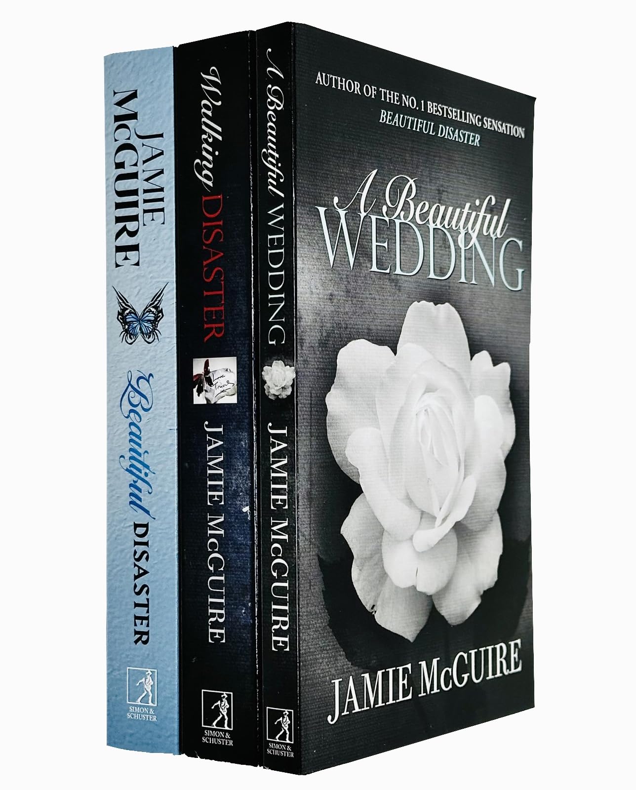 Beautiful Series by Jamie McGuire 3 Books Collection Set - front cover of the paperback boxed set showing Beautiful Disaster, Walking Disaster, and A Beautiful Wedding