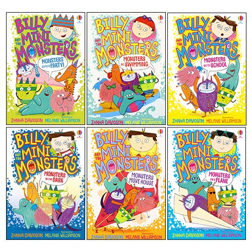 Front cover of the Billy and the Mini Monsters 6 Books Collection Set by Zanna Davidson, paperback, ages 5-7