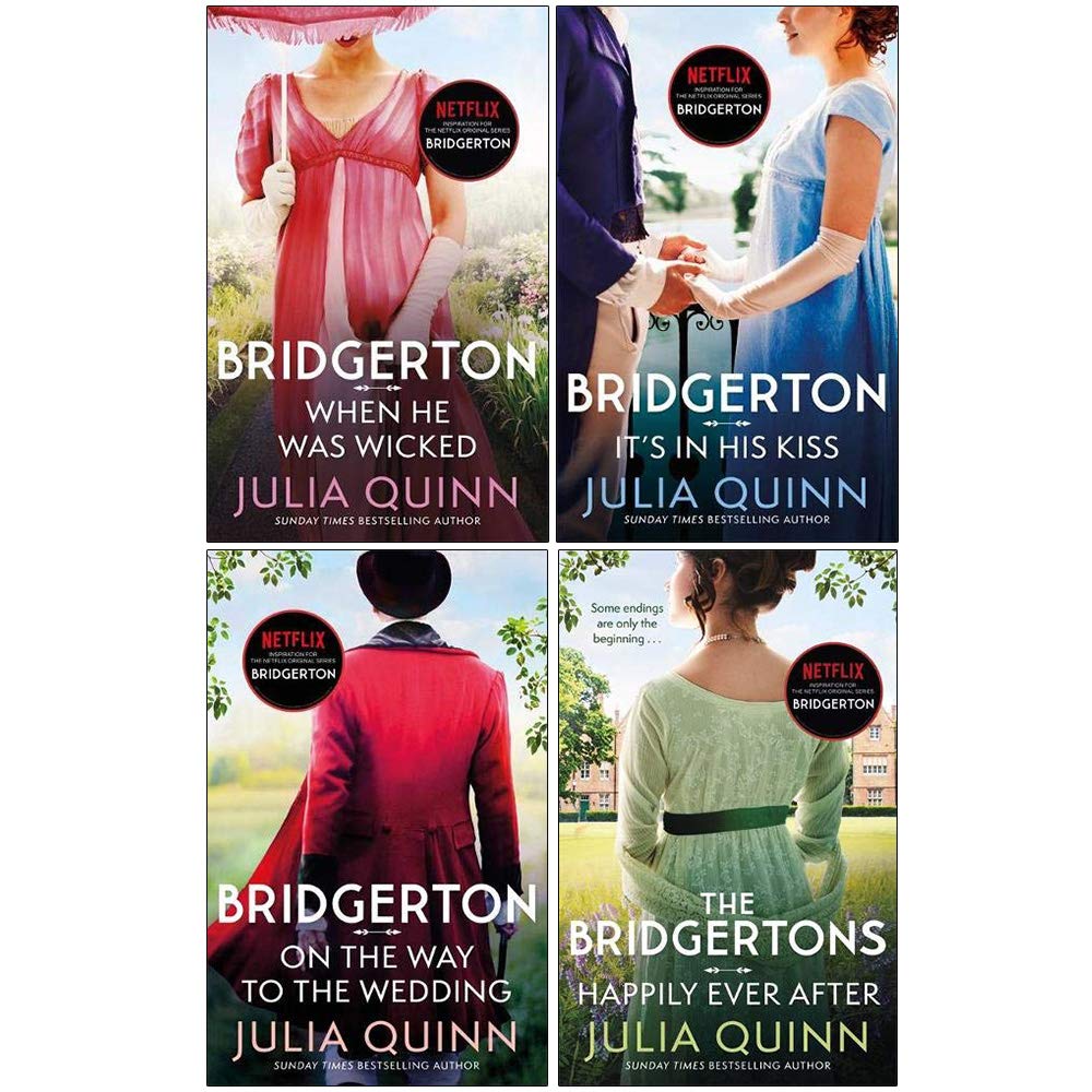 Bridgerton Family Series 6-9 by Julia Quinn 4 book paperback collection set front cover
