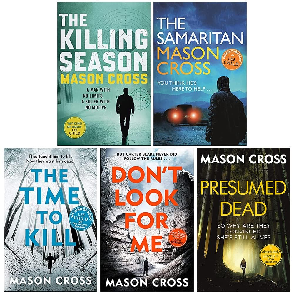 Carter Blake Series by Mason Cross 5 Books Collection Set paperback, front cover of the boxed set