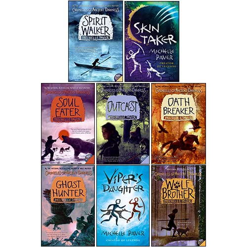 Chronicles of Ancient Darkness by Michelle Paver 8-book paperback set — front cover