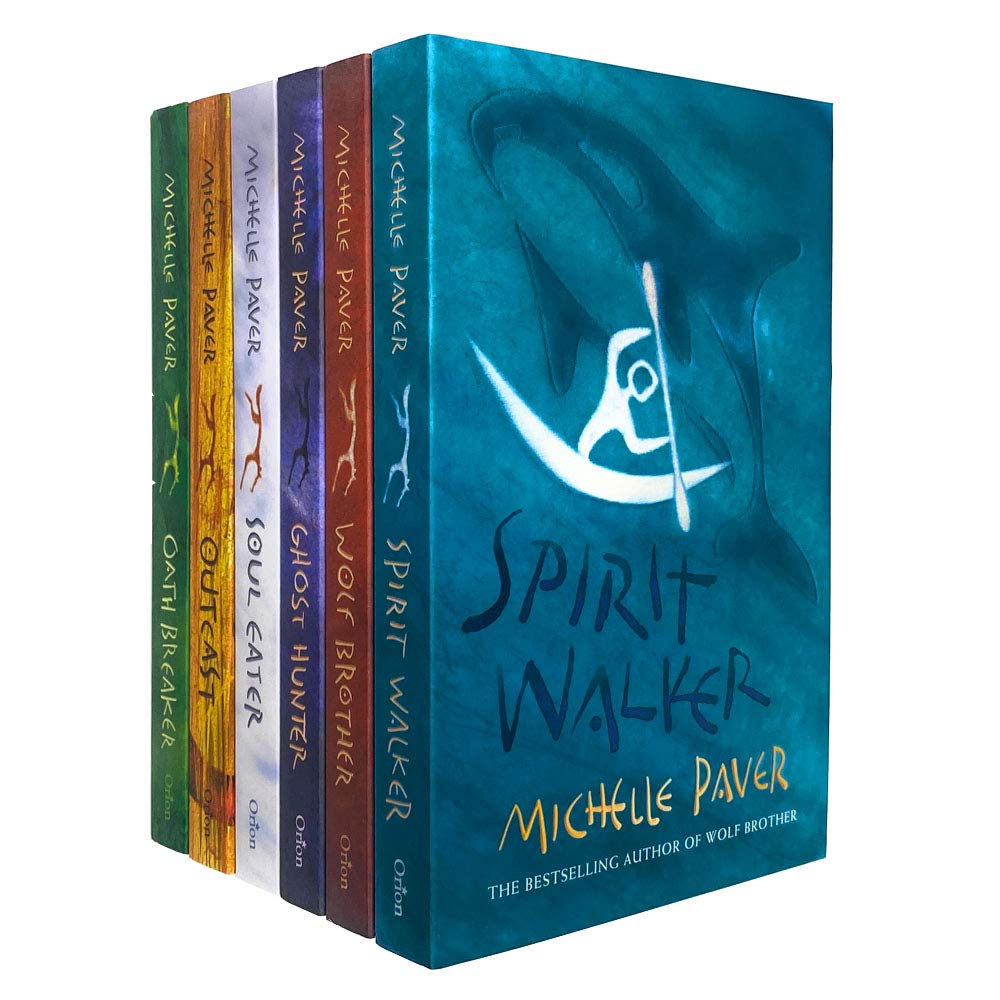 Chronicles of Ancient Darkness 6-book paperback collection by Michelle Paver, front covers of all six titles shown in a row