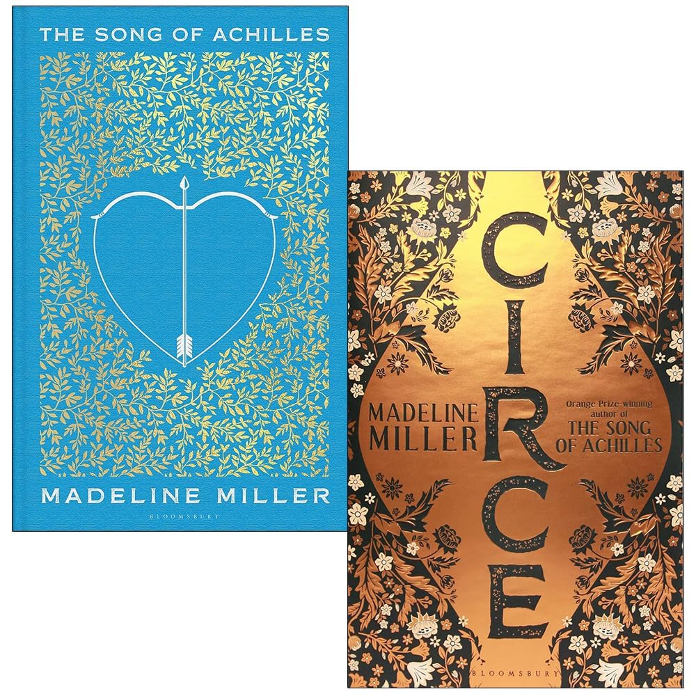 Front covers of the Madeline Miller 2 Books Collection Set, showing Circe and The Song of Achilles hardcover editions.