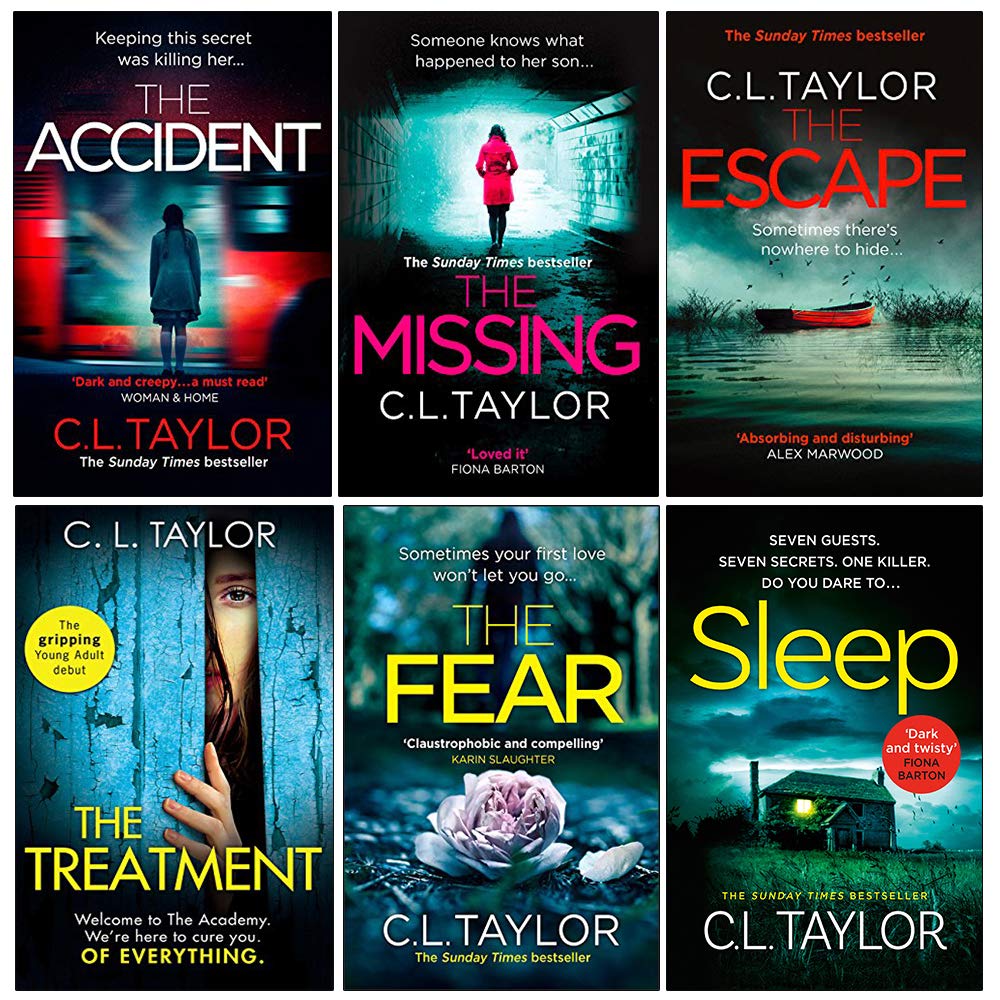 C.L. Taylor Collection 6 Books Set paperback front cover, boxed thriller collection