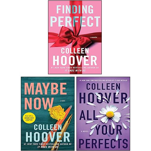 Colleen Hoover 3 Books Collection Set paperback front cover featuring Maybe Now, Finding Perfect, and All Your Perfects