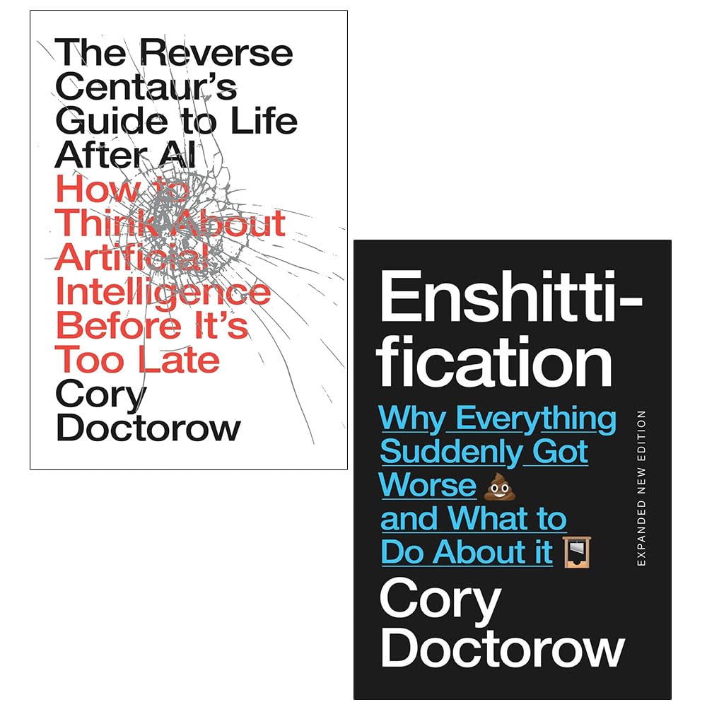 Cory Doctorow 2 Books Collection Set hardback front cover artwork