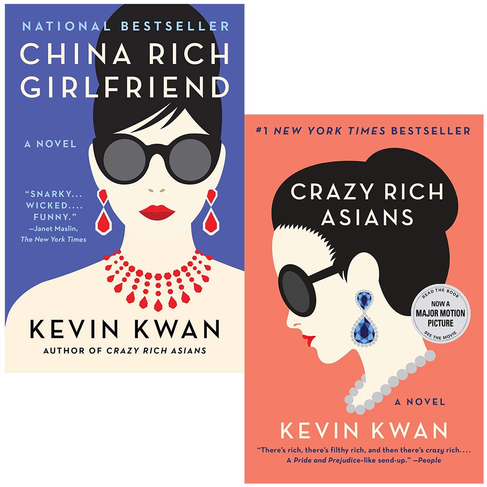 Crazy Rich Asians by Kevin Kwan paperback front cover, book 1 in the 2 books collection set