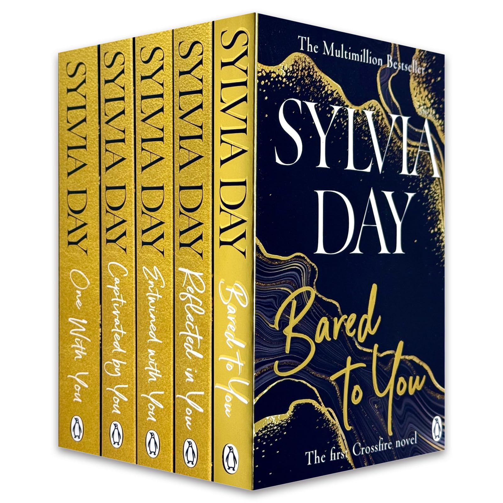 Crossfire Series 5 Books Collection Set by Sylvia Day paperback front covers