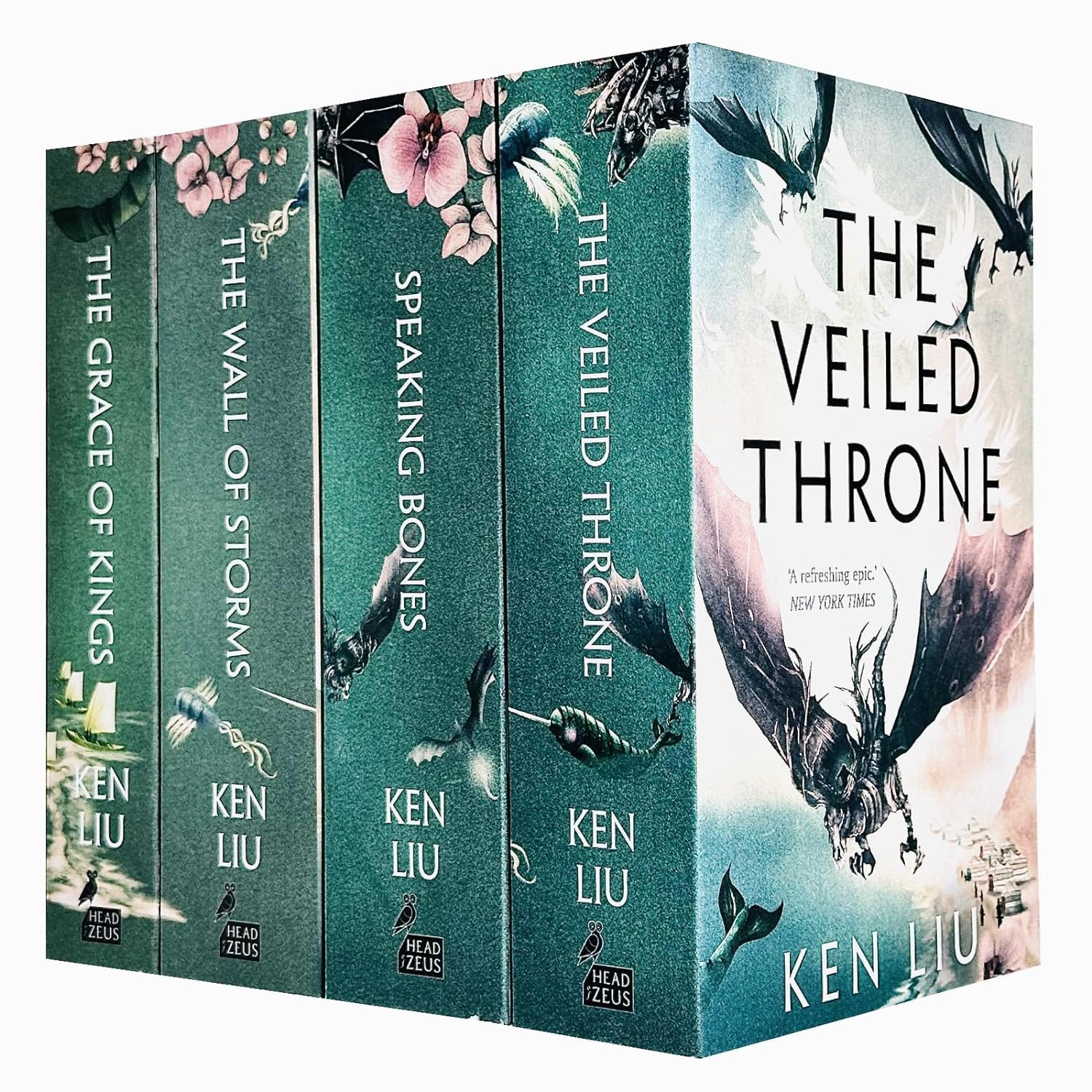 The Dandelion Dynasty 4 Books Collection Set by Ken Liu, paperback — front cover of the full four-book paperback set showing the series artwork.