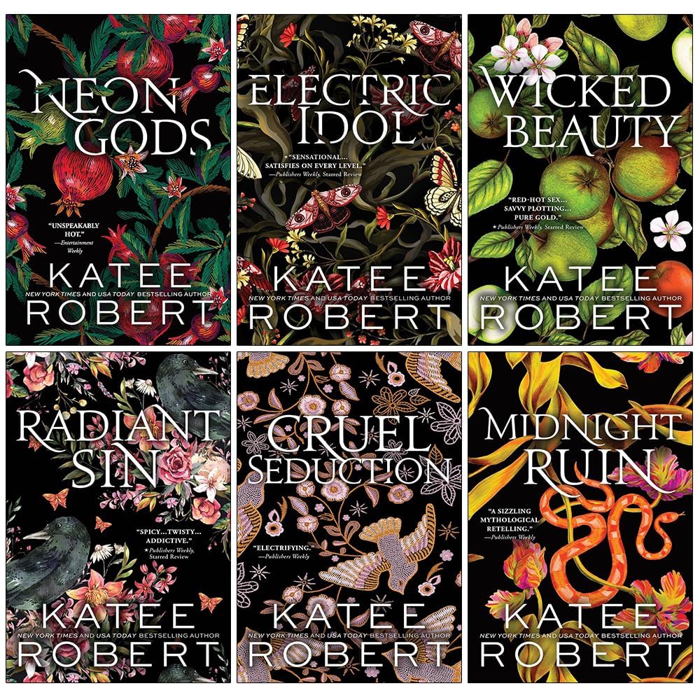 Dark Olympus Series by Katee Robert 6 Books Collection Set front cover, paperback fiction romance