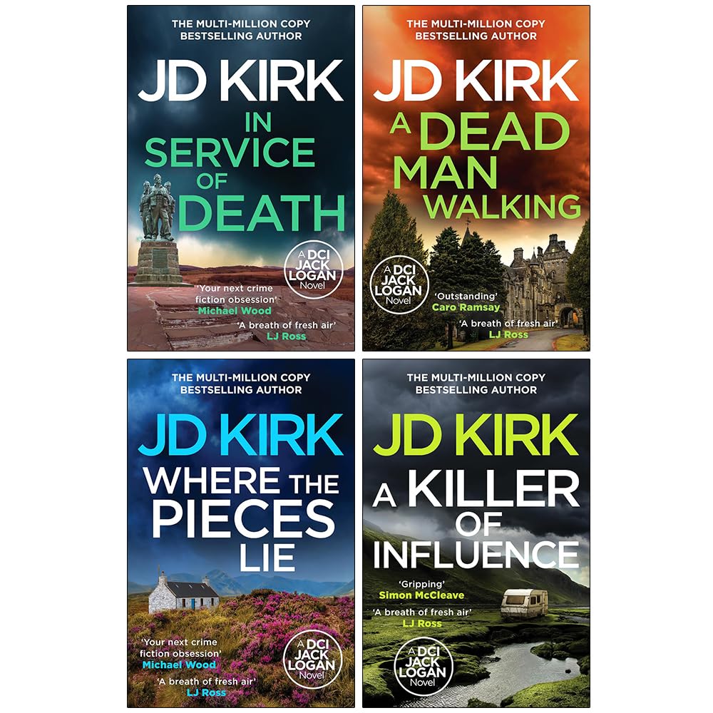 DCI Logan Crime Thrillers Series 17-20 by JD Kirk 4 book paperback collection set front cover