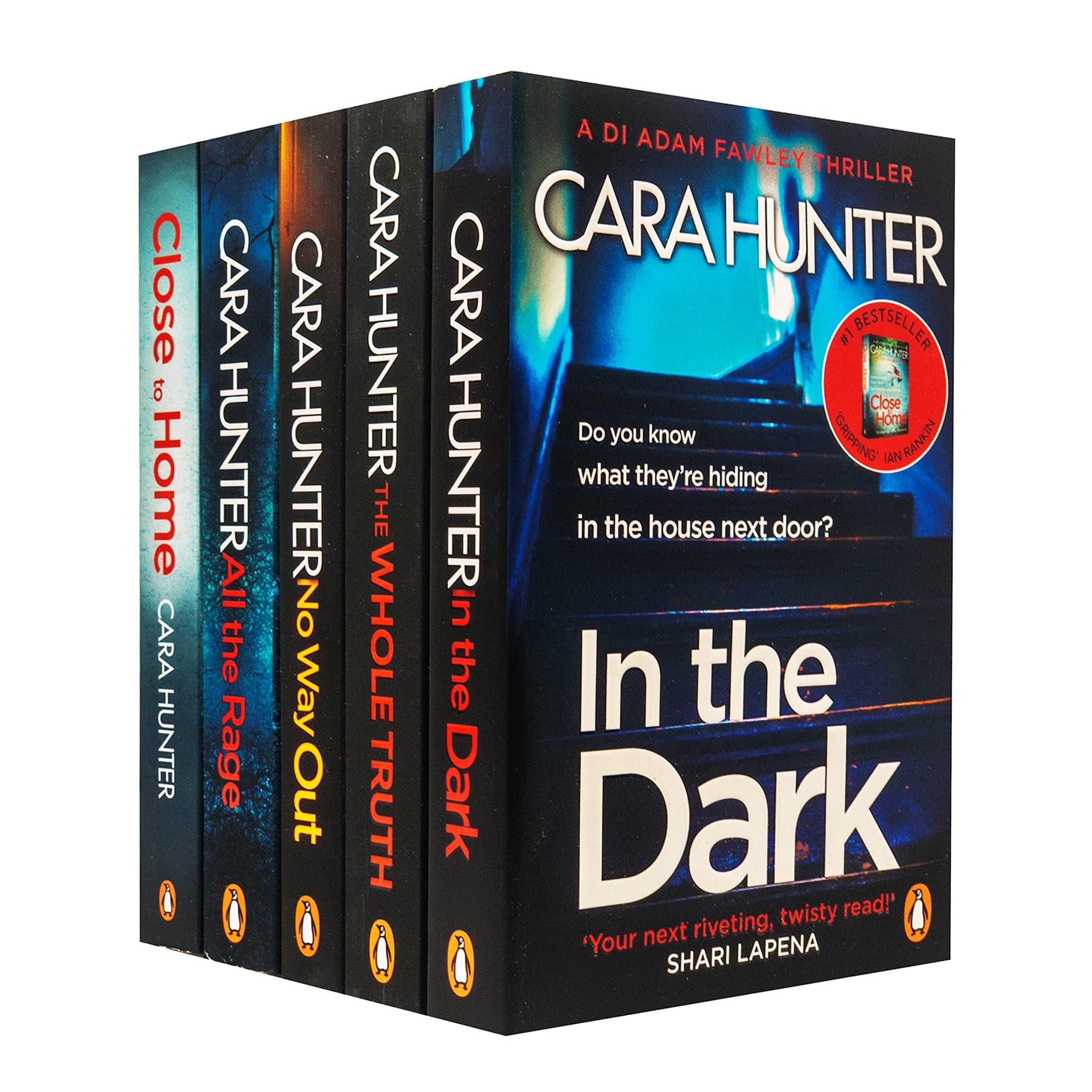 DI Fawley Series 5 Books Collection Set by Cara Hunter paperback front cover artwork
