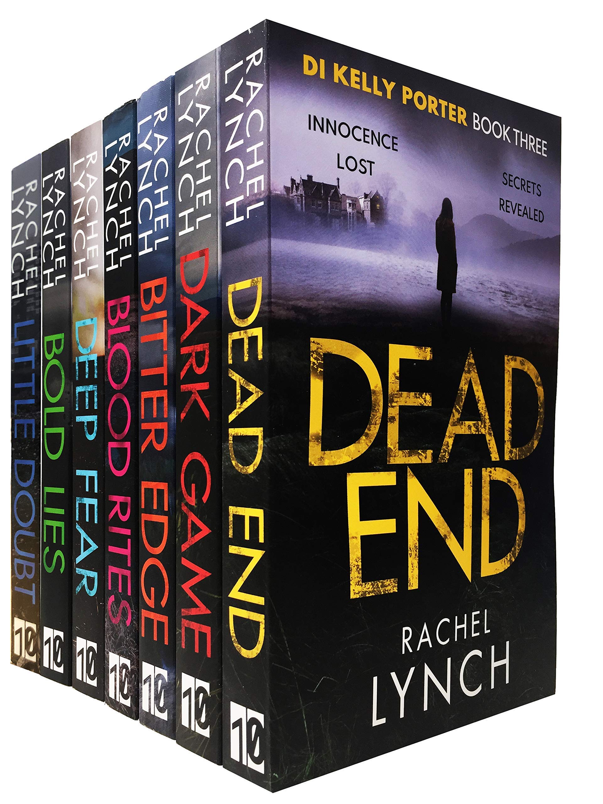 Front cover of the DI Kelly Porter 7 Books Collection Set by Rachel Lynch, paperback crime fiction series
