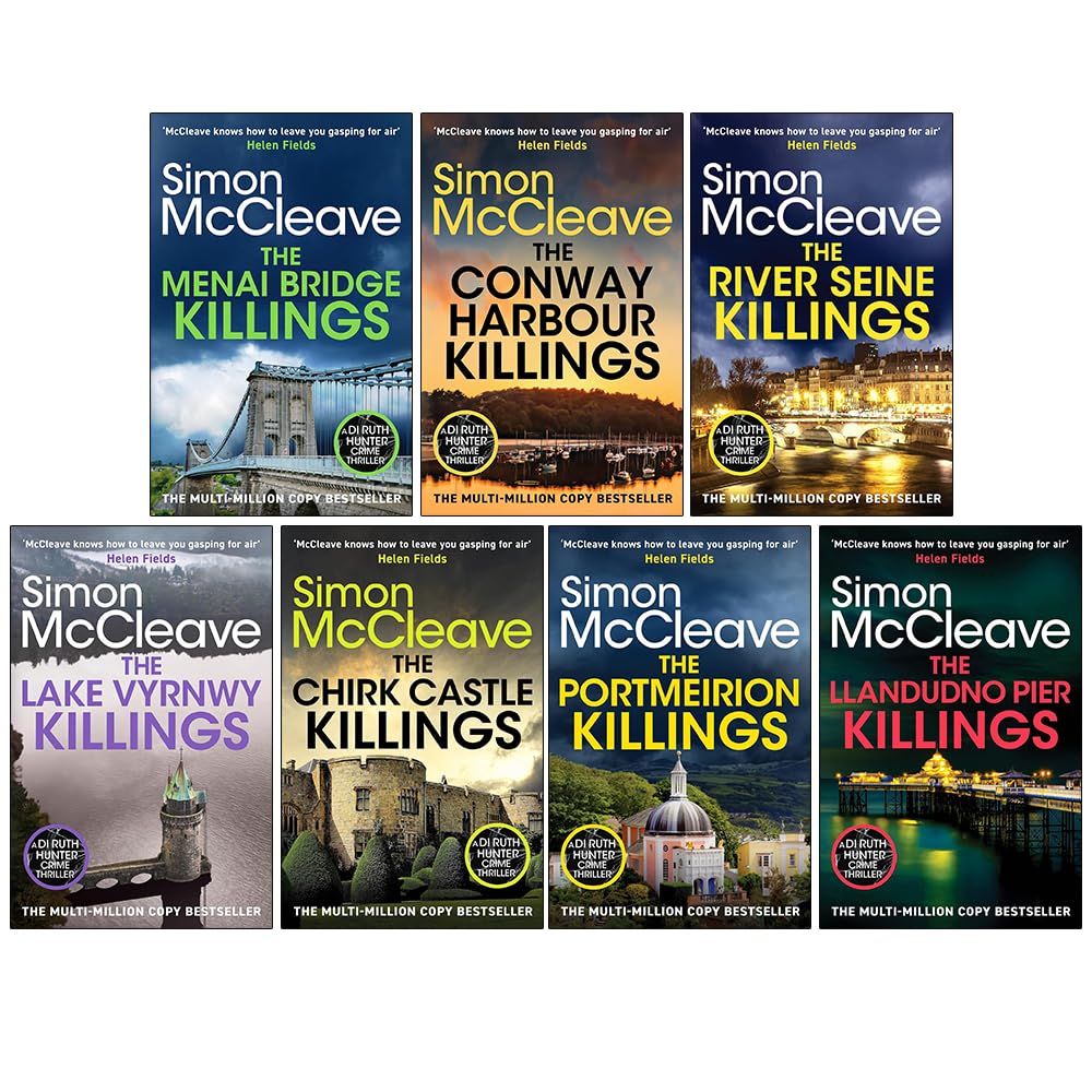 DI Ruth Hunter 7 book paperback collection by Simon McCleave - front cover set