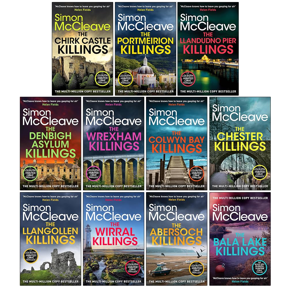 DI Ruth Hunter Series 12-22 by Simon McCleave 11 book paperback set, front cover artwork showing the collection