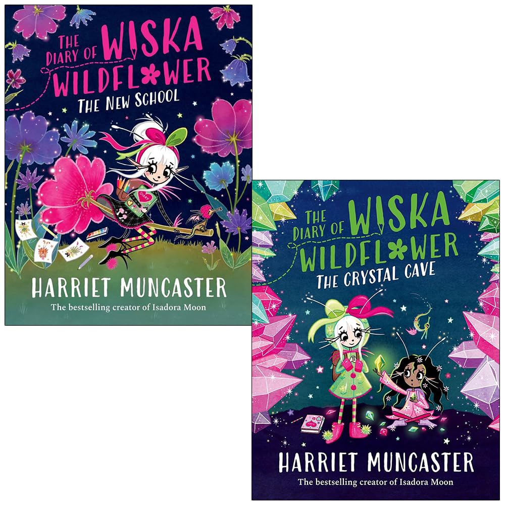 The Diary of Wiska Wildflower 2 Books Collection Set by Harriet Muncaster - front cover of paperback set