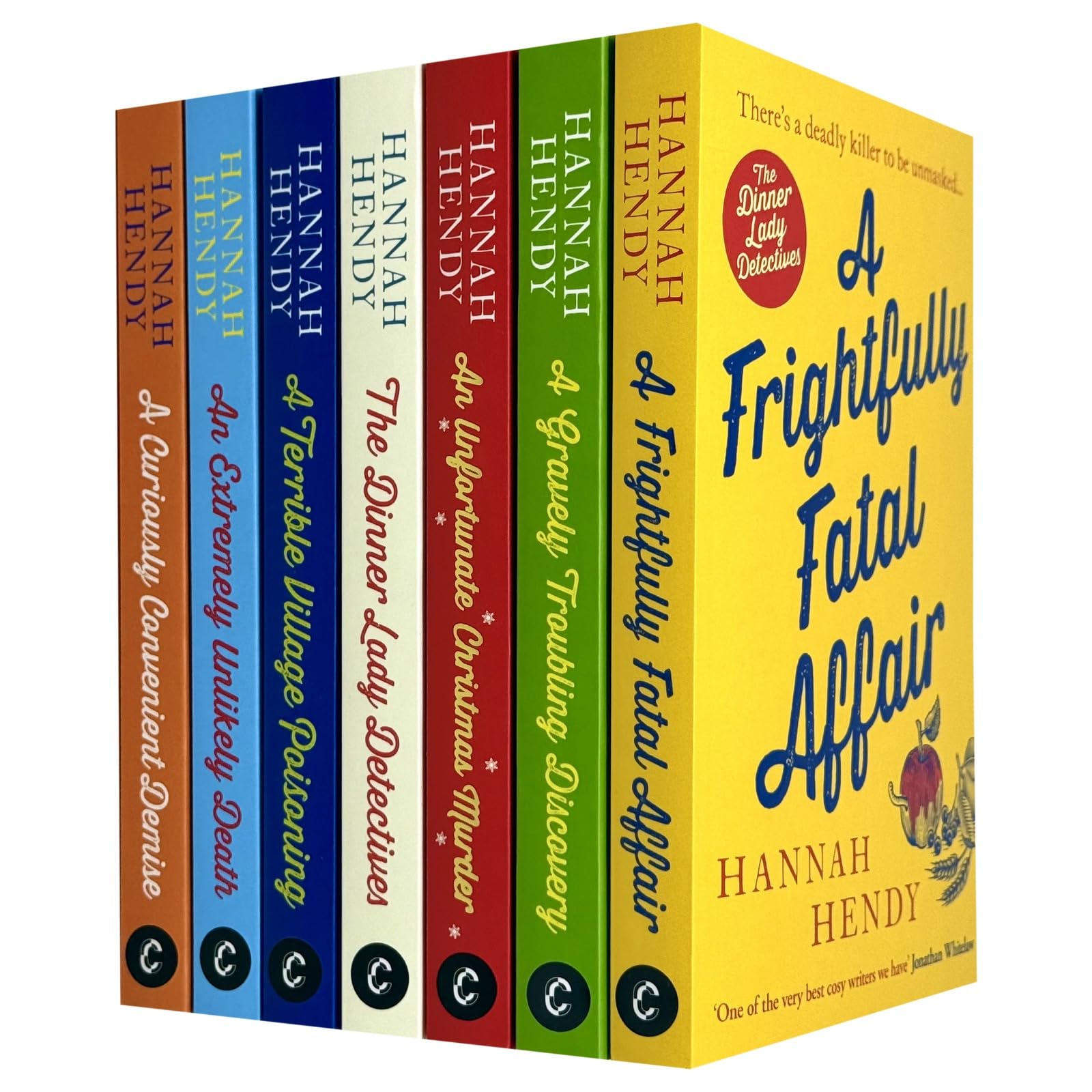 The Dinner Lady Detectives 7 Books Collection Set by Hannah Hendy paperback front covers fanned out together