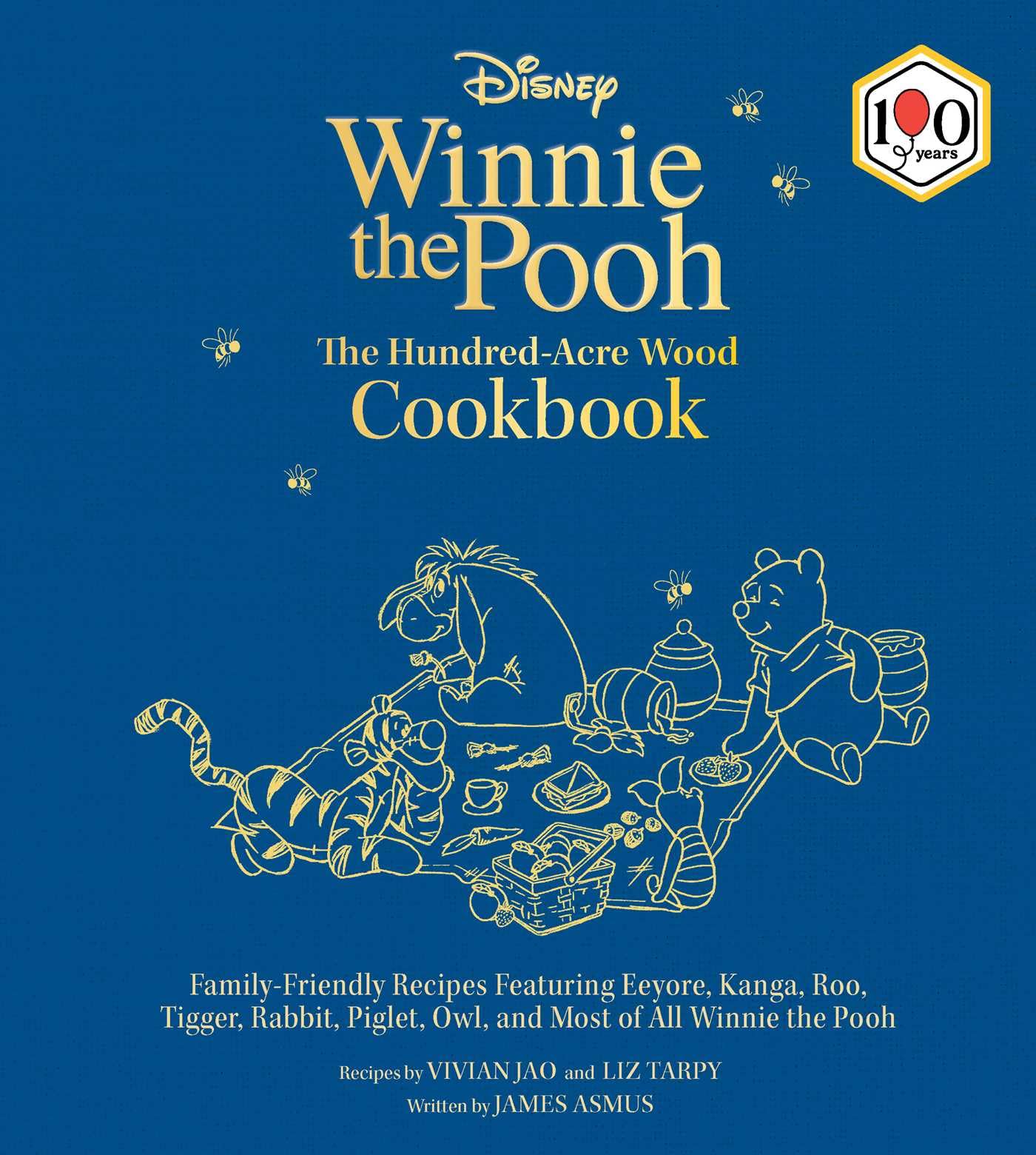 Disney: Winnie the Pooh: The Hundred-Acre Wood Cookbook by James Asmus and Liz Tarpy, hardcover front cover featuring Pooh and friends