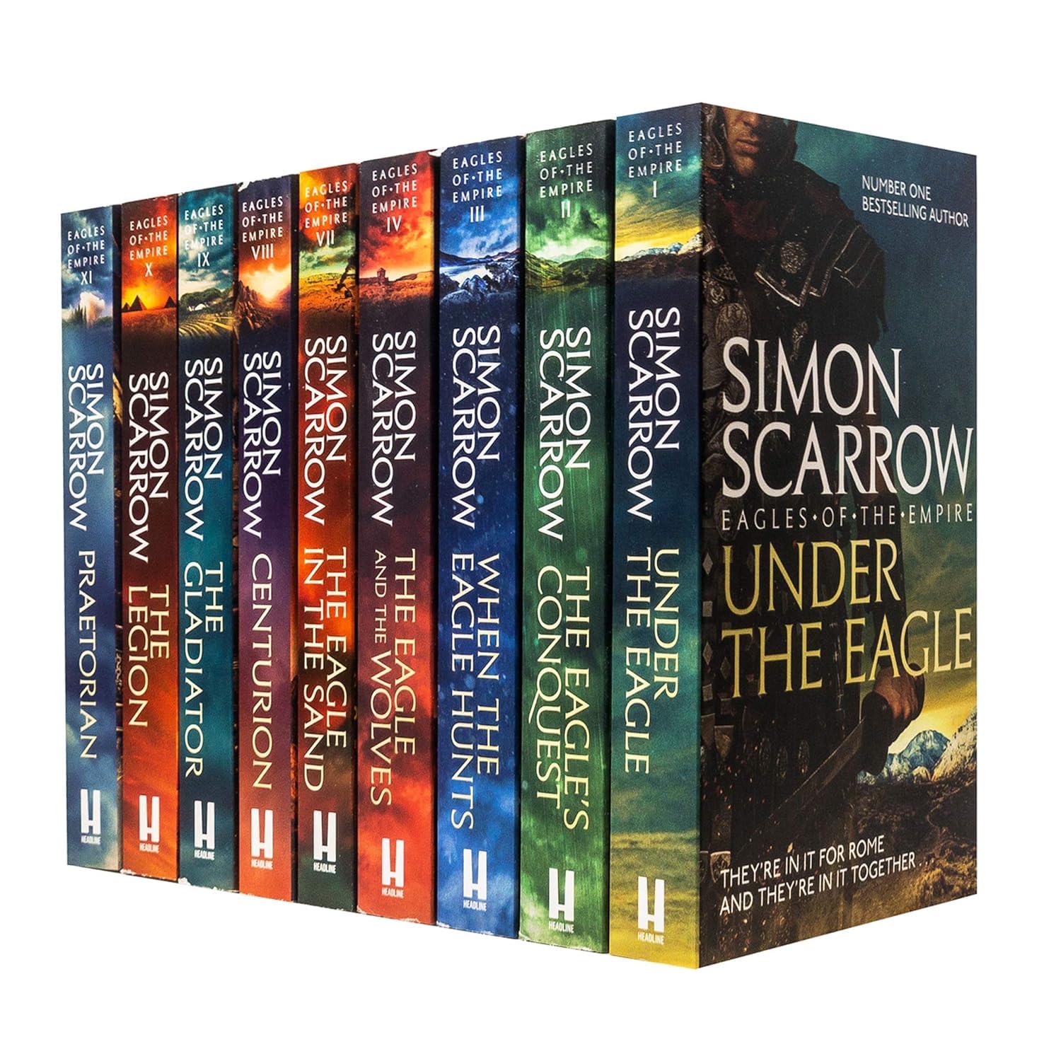 Eagles of the Empire 9 Books Collection Set by Simon Scarrow - front cover of the paperback historical fiction box set